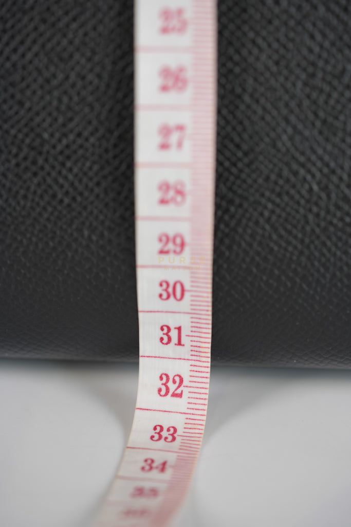 Kelly 28 Sellier in Black Epsom Leather and Palladium Hardware Stamp C (2018) | Purse Maison Luxury Bags Shop