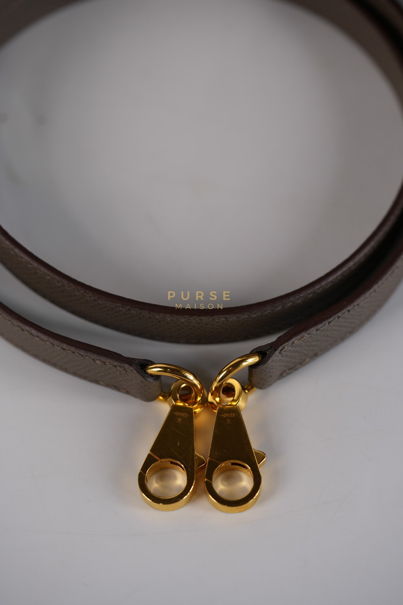 Kelly 28 Sellier in Etain Epsom Leather & Gold Hardware Stamp A (2017) | Purse Maison Luxury Bags Shop