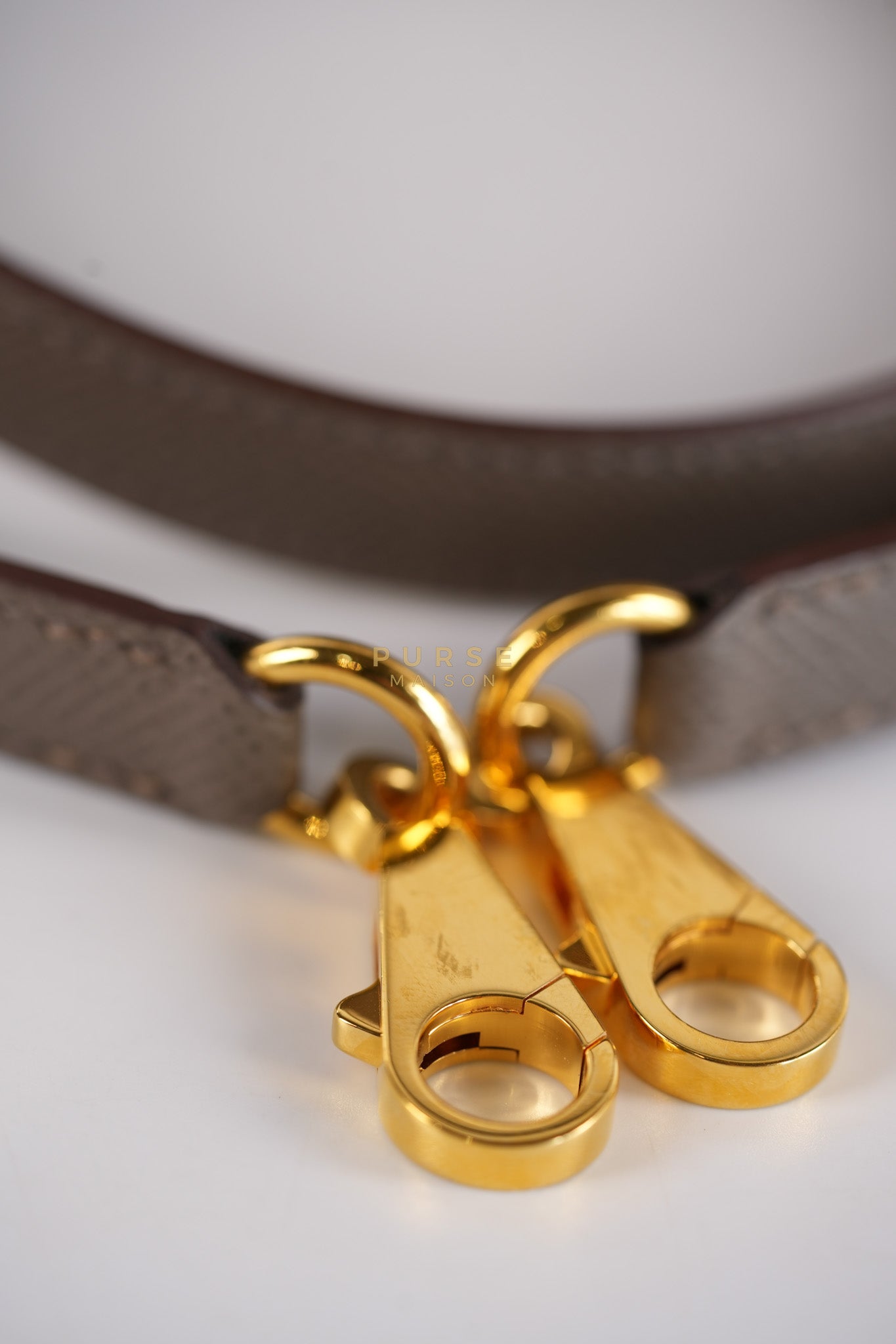 Kelly 28 Sellier in Etain Epsom Leather & Gold Hardware Stamp A (2017) | Purse Maison Luxury Bags Shop