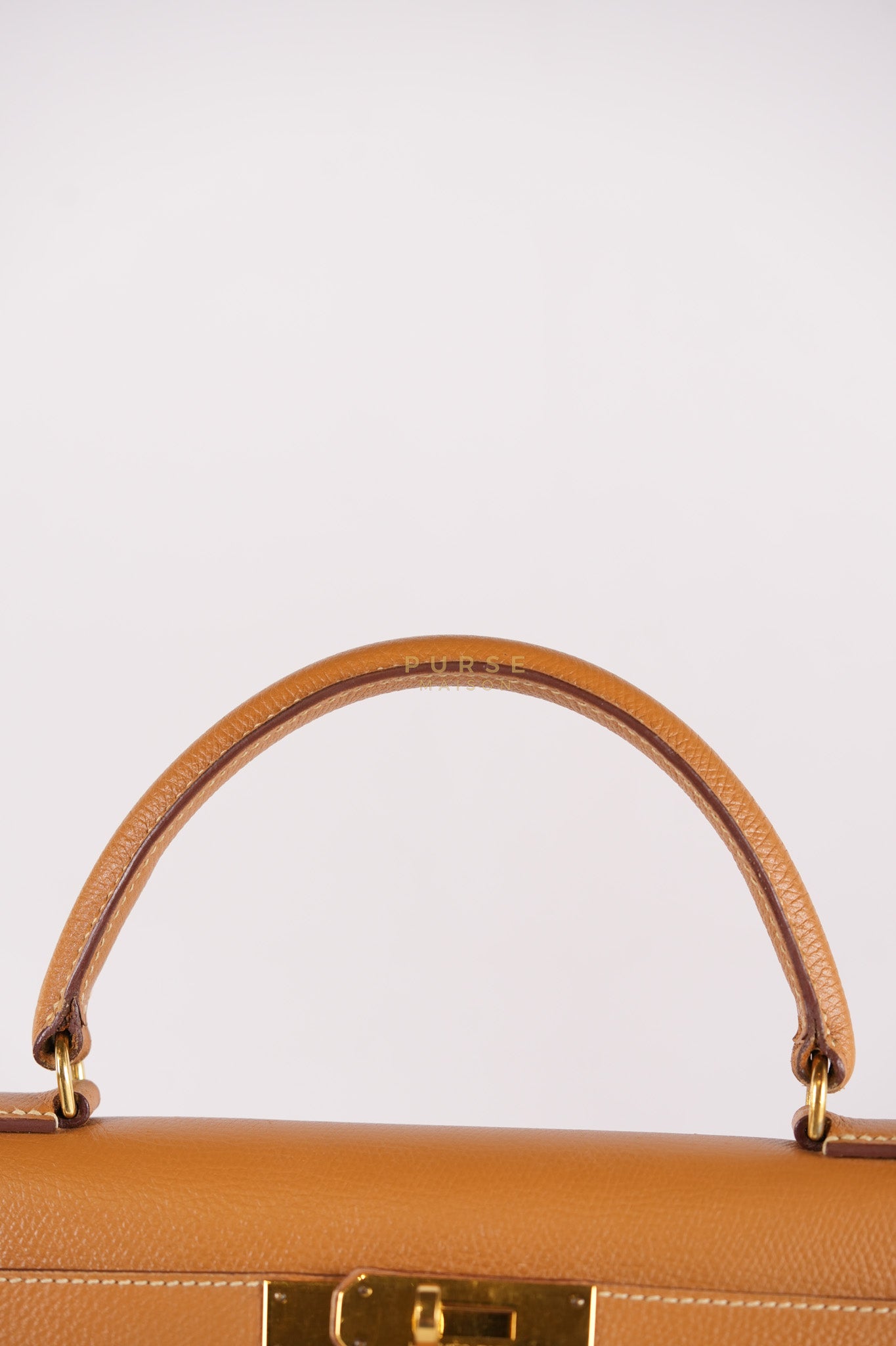 Kelly 28 Sellier in Gold Epsom Leather Gold Hardware Stamp W Circle(1993) | Purse Maison Luxury Bags Shop
