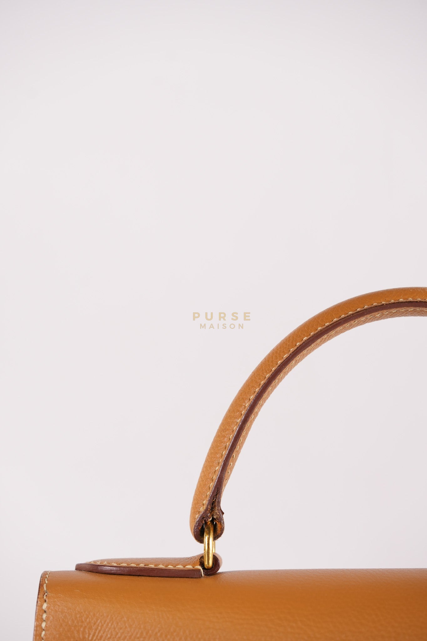 Kelly 28 Sellier in Gold Epsom Leather Gold Hardware Stamp W Circle(1993) | Purse Maison Luxury Bags Shop