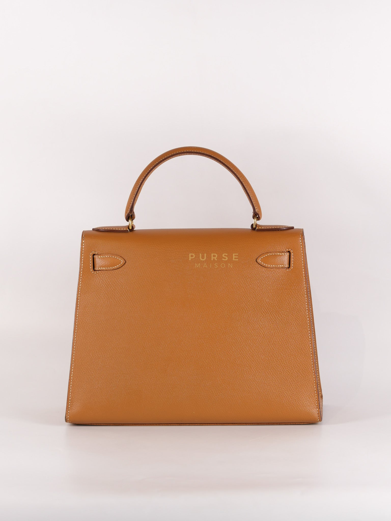 Kelly 28 Sellier in Gold Epsom Leather Gold Hardware Stamp W Circle(1993) | Purse Maison Luxury Bags Shop