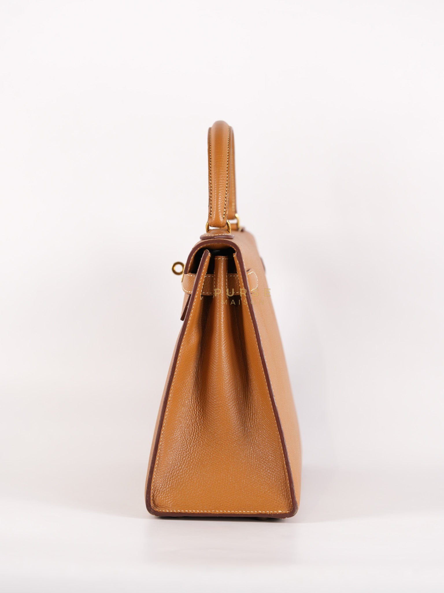 Kelly 28 Sellier in Gold Epsom Leather Gold Hardware Stamp W Circle(1993) | Purse Maison Luxury Bags Shop