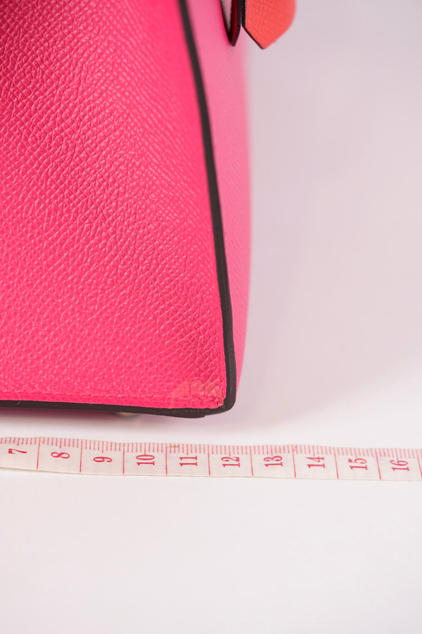 Kelly 28 Sellier in Rouge Coeur/Rose Extreme/Blue Zanzibar Epsom Leather and Palladium Hardware Stamp Z (2021) | Purse Maison Luxury Bags Shop