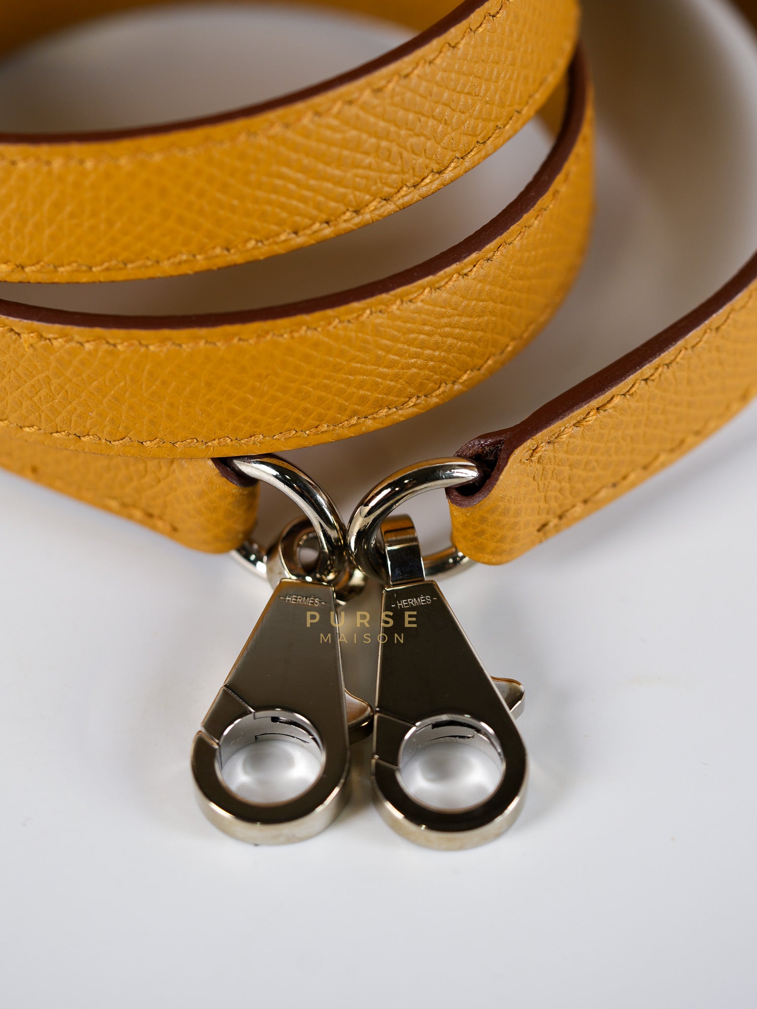 Kelly 28 Sellier in Sesame Epsom Leather Palladium Hardware Stamp Y (2020) | Purse Maison Luxury Bags Shop