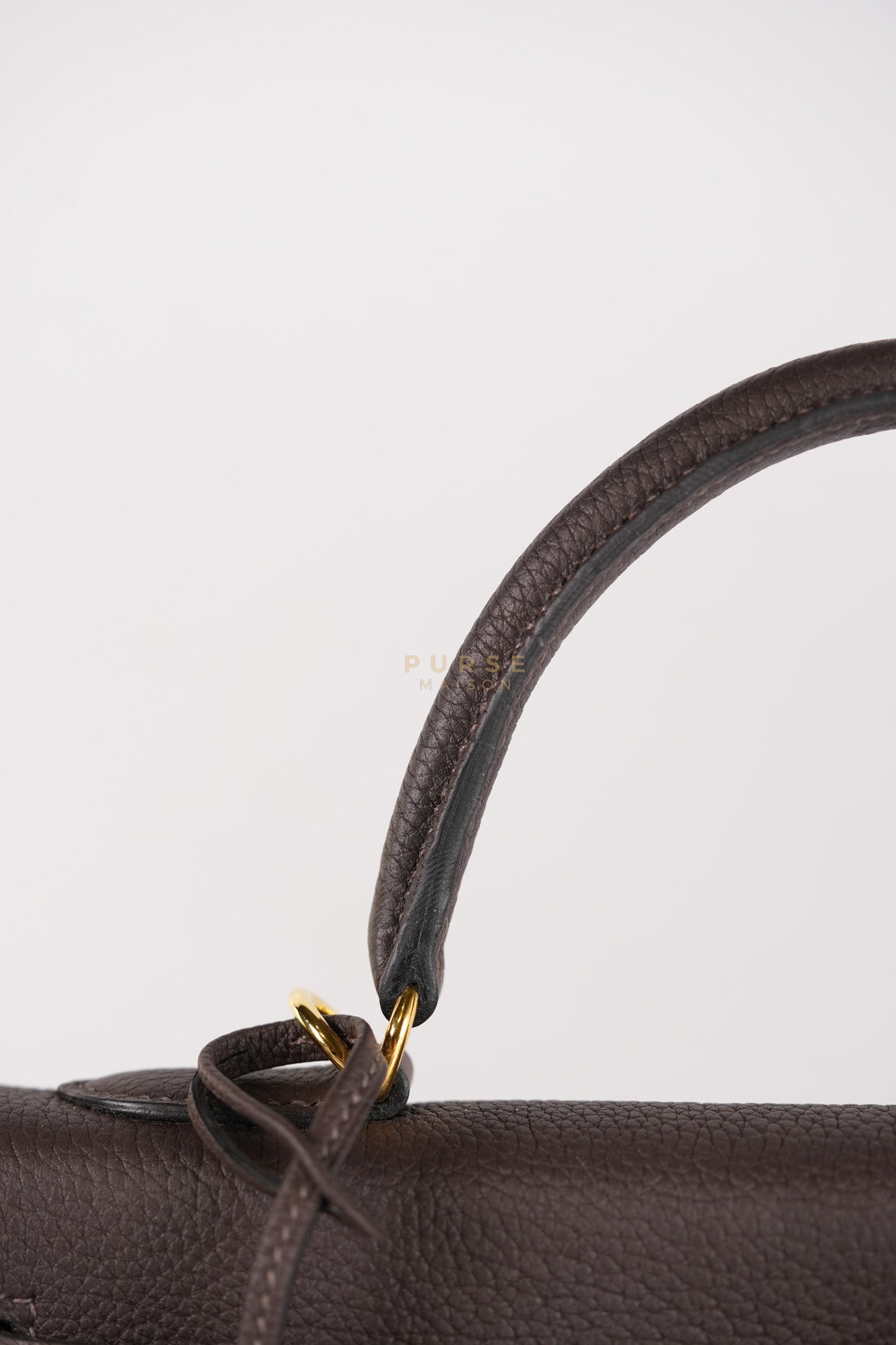 Kelly 32 Chocolate Togo Leather Gold Hardware Stamp D (2019) | Purse Maison Luxury Bags Shop