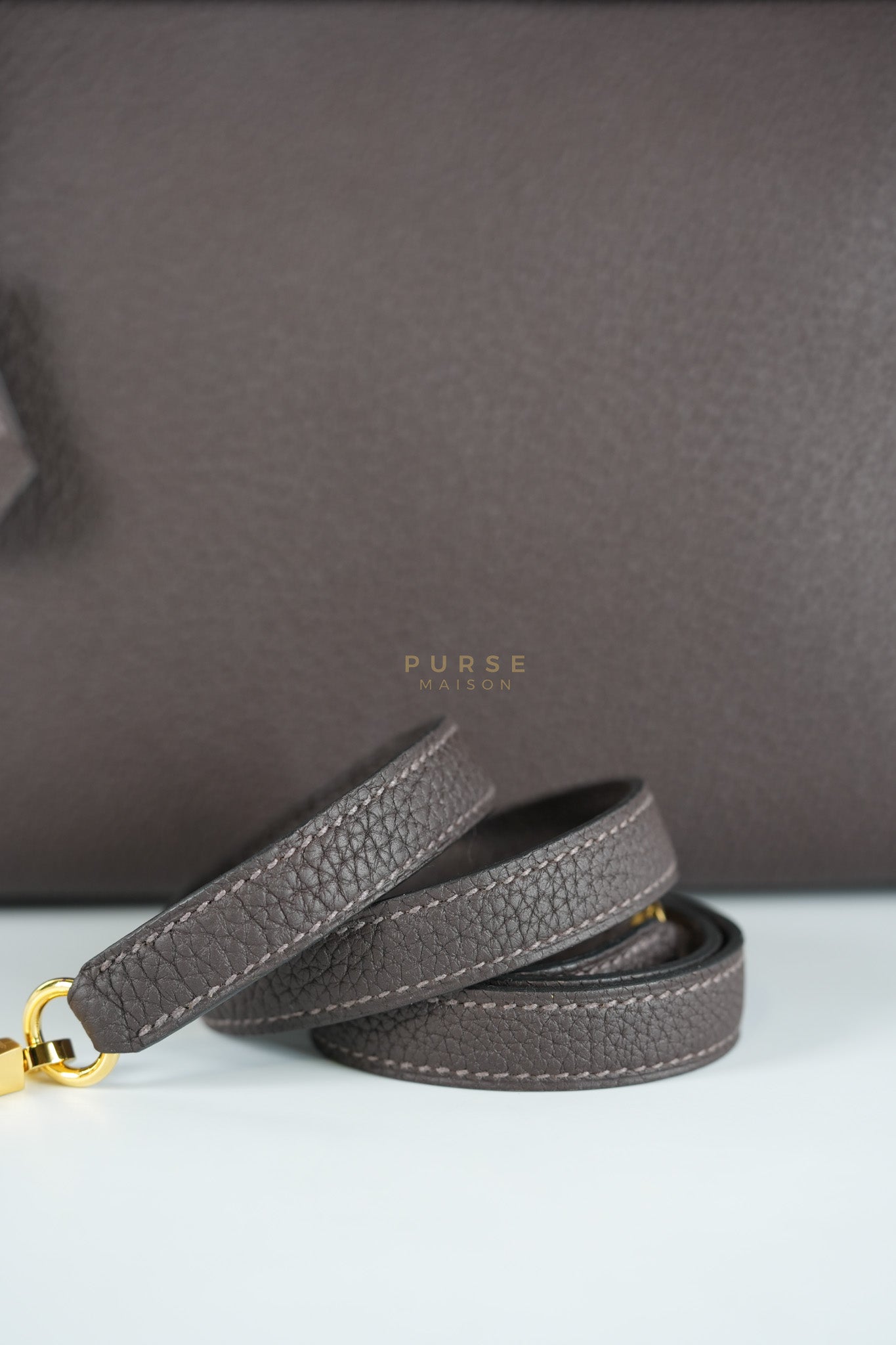 Kelly 32 Chocolate Togo Leather Gold Hardware Stamp D (2019) | Purse Maison Luxury Bags Shop