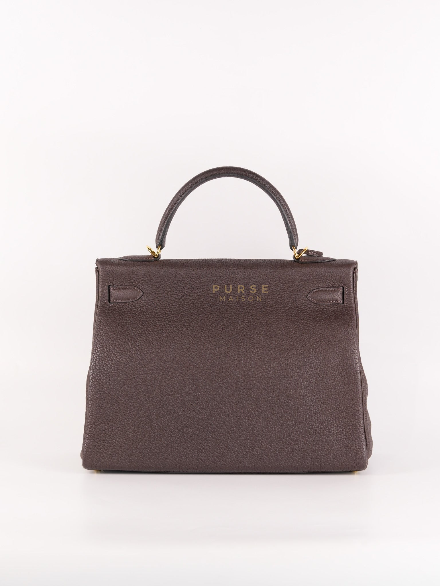 Kelly 32 Chocolate Togo Leather Gold Hardware Stamp D (2019) | Purse Maison Luxury Bags Shop
