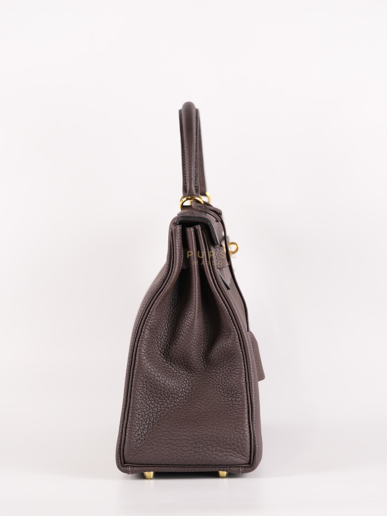 Kelly 32 Chocolate Togo Leather Gold Hardware Stamp D (2019) | Purse Maison Luxury Bags Shop