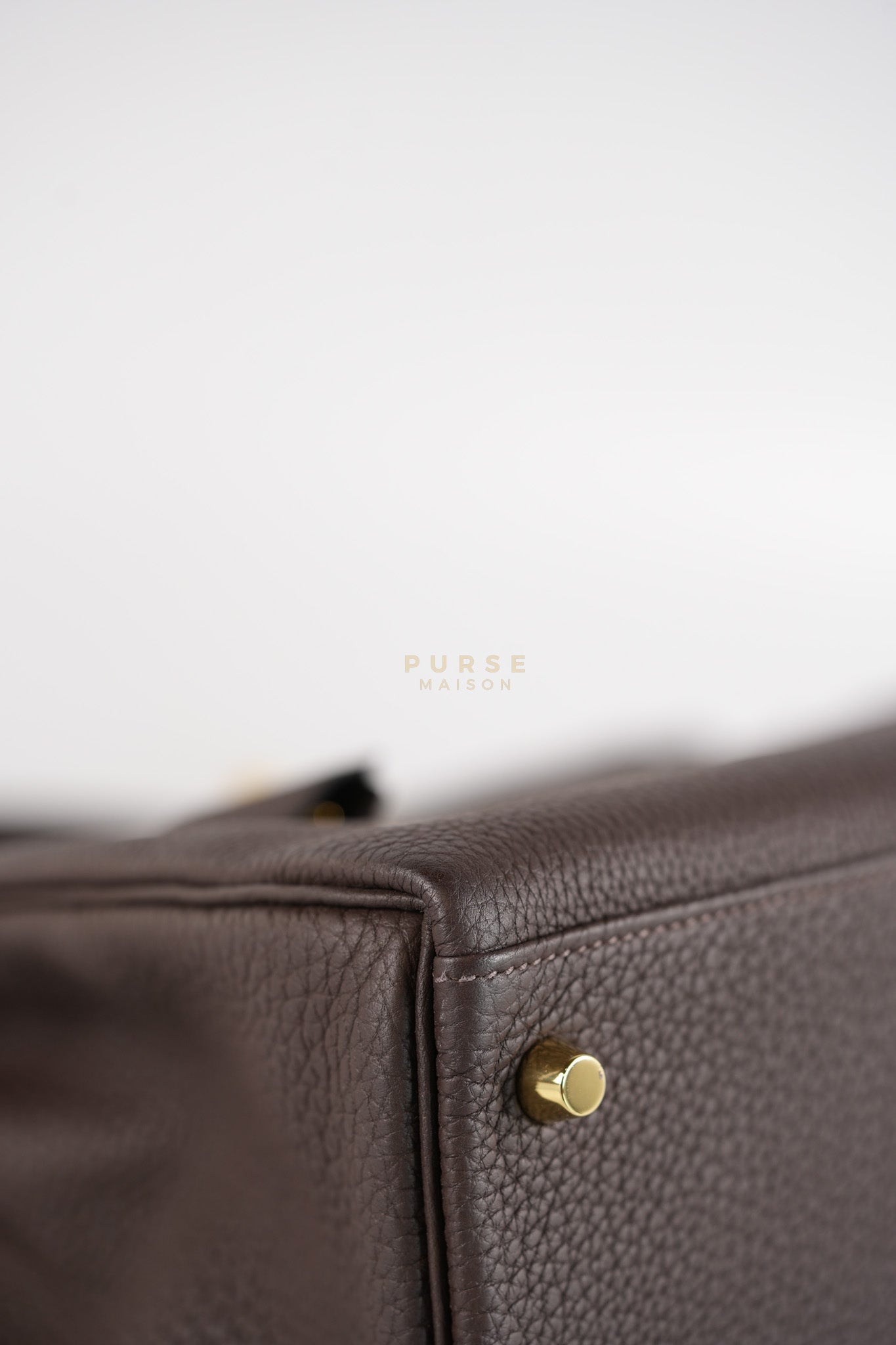 Kelly 32 Chocolate Togo Leather Gold Hardware Stamp D (2019) | Purse Maison Luxury Bags Shop