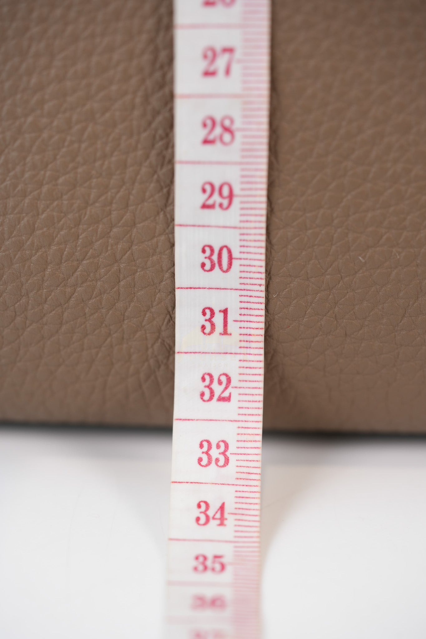 Kelly 32 Etoupe in Togo Leather and Palladium Hardware Stamp Square Q (2013) | Purse Maison Luxury Bags Shop