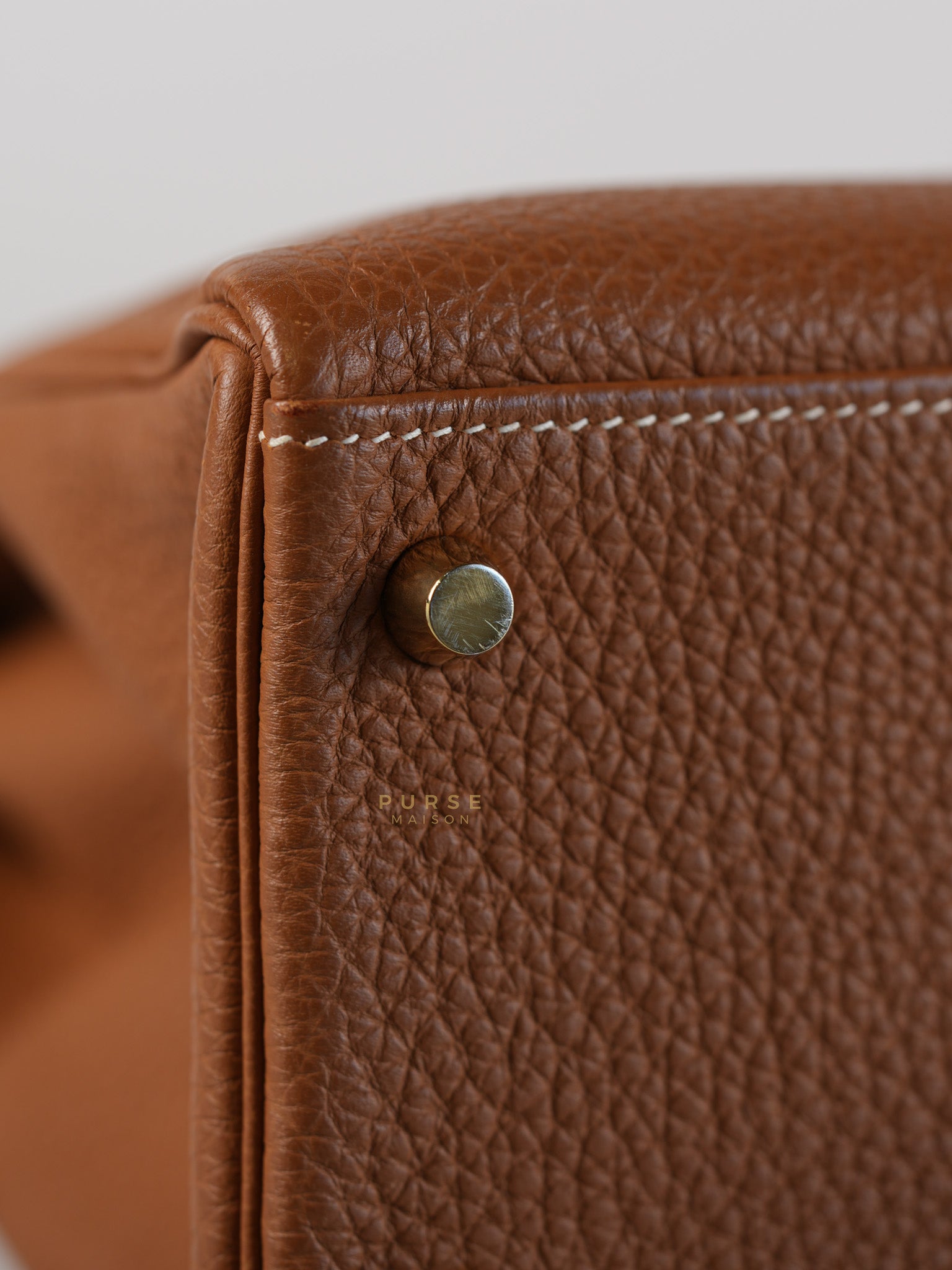 Kelly 32 Gold on Gold Clemence Leather Stamp X (2016) | Purse Maison Luxury Bags Shop