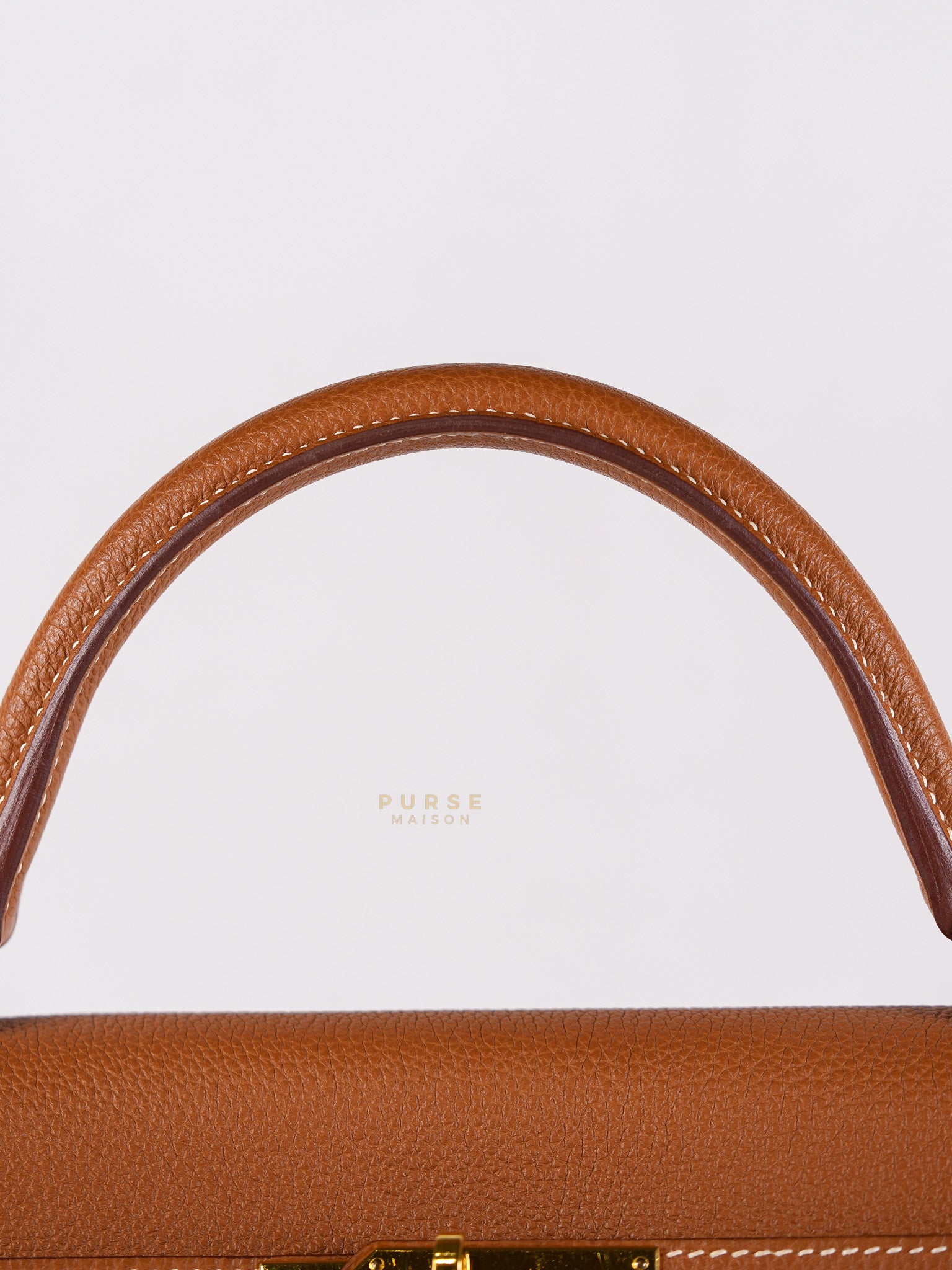 Kelly 32 Gold on Gold Clemence Leather Stamp X (2016) | Purse Maison Luxury Bags Shop