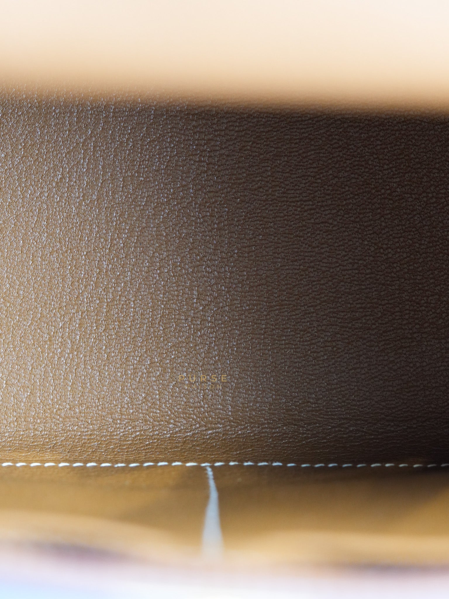 Kelly 32 Gold on Gold Clemence Leather Stamp X (2016) | Purse Maison Luxury Bags Shop