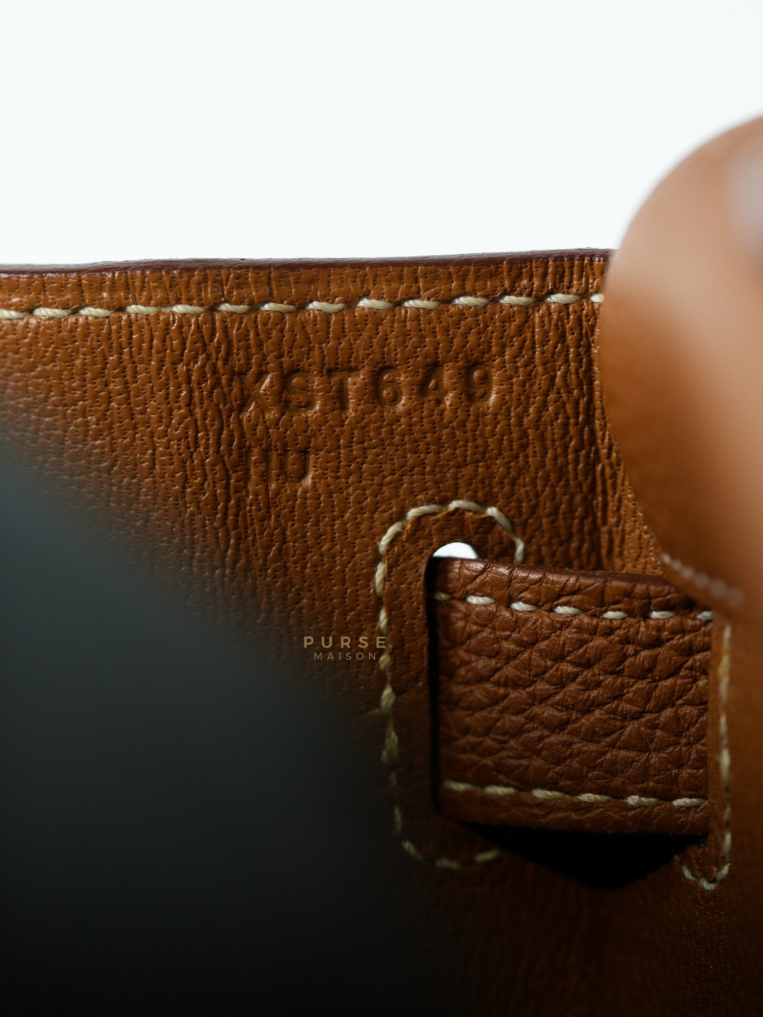 Kelly 32 Gold on Gold Clemence Leather Stamp X (2016) | Purse Maison Luxury Bags Shop