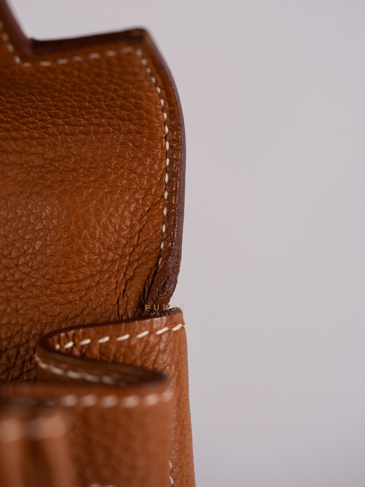 Kelly 32 Gold on Gold Clemence Leather Stamp X (2016) | Purse Maison Luxury Bags Shop