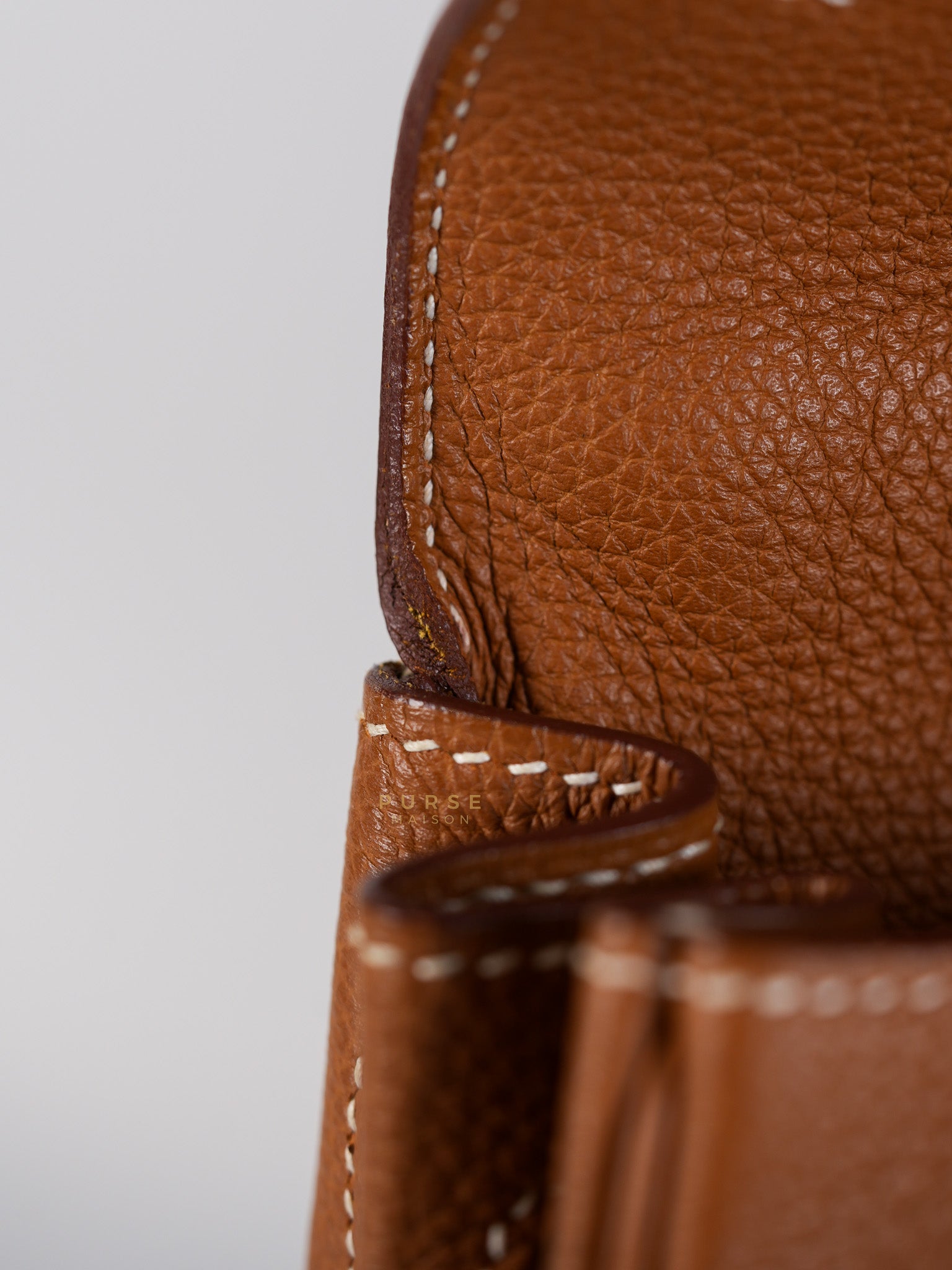 Kelly 32 Gold on Gold Clemence Leather Stamp X (2016) | Purse Maison Luxury Bags Shop