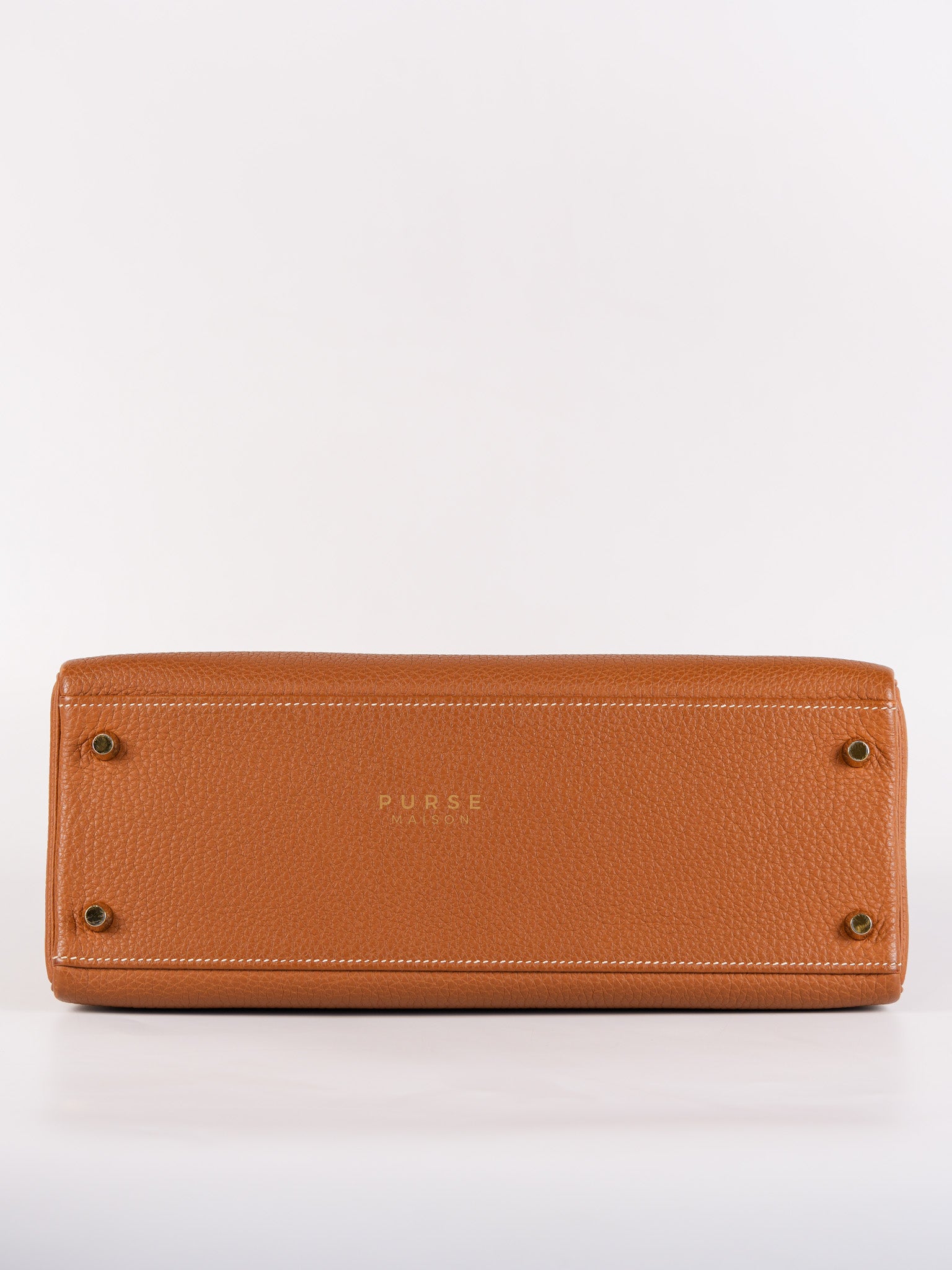 Kelly 32 Gold on Gold Clemence Leather Stamp X (2016) | Purse Maison Luxury Bags Shop