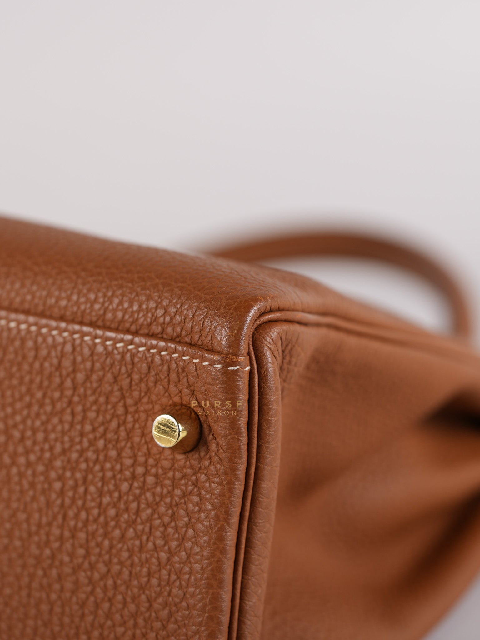 Kelly 32 Gold on Gold Clemence Leather Stamp X (2016) | Purse Maison Luxury Bags Shop