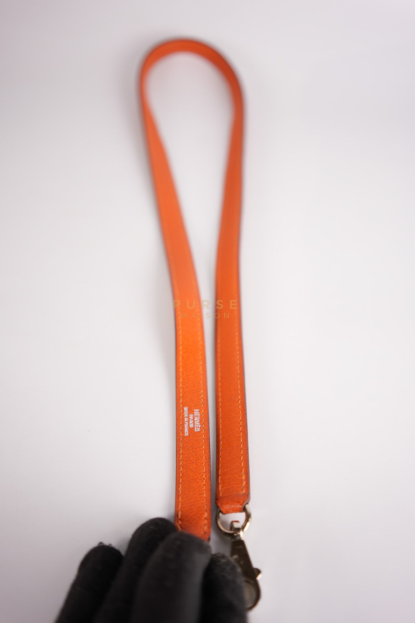 Kelly 32 in Orange Togo Leather Palladium Hardware Stamp M Square(2009) | Purse Maison Luxury Bags Shop