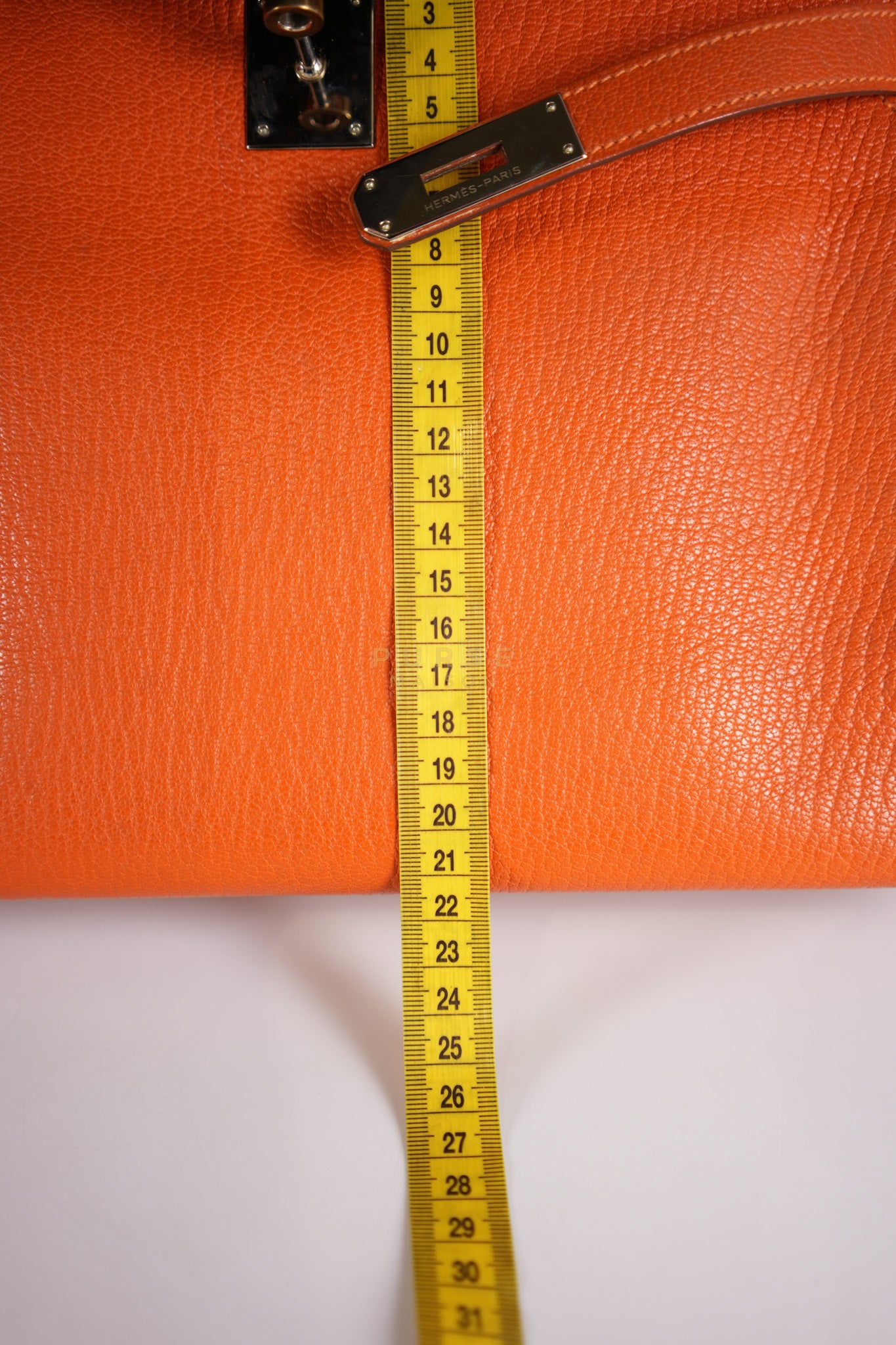 Kelly 32 in Orange Togo Leather Palladium Hardware Stamp M Square(2009) | Purse Maison Luxury Bags Shop