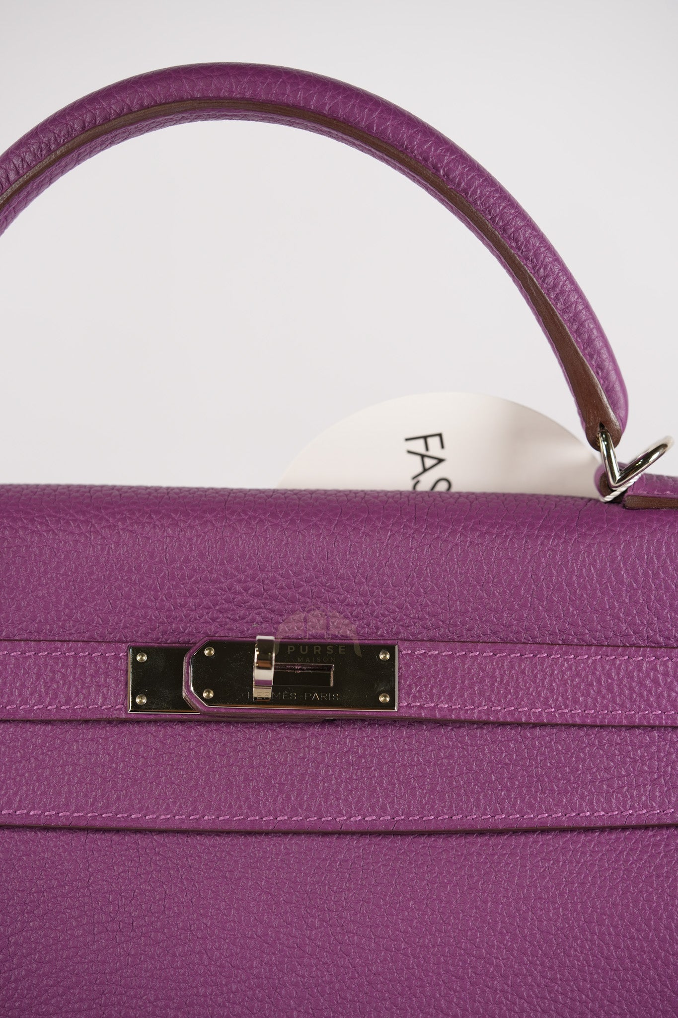 Kelly 32 Retourne in Anemone Togo Leather Palladium Hardware Stamp R Square(2014) | Purse Maison Luxury Bags Shop