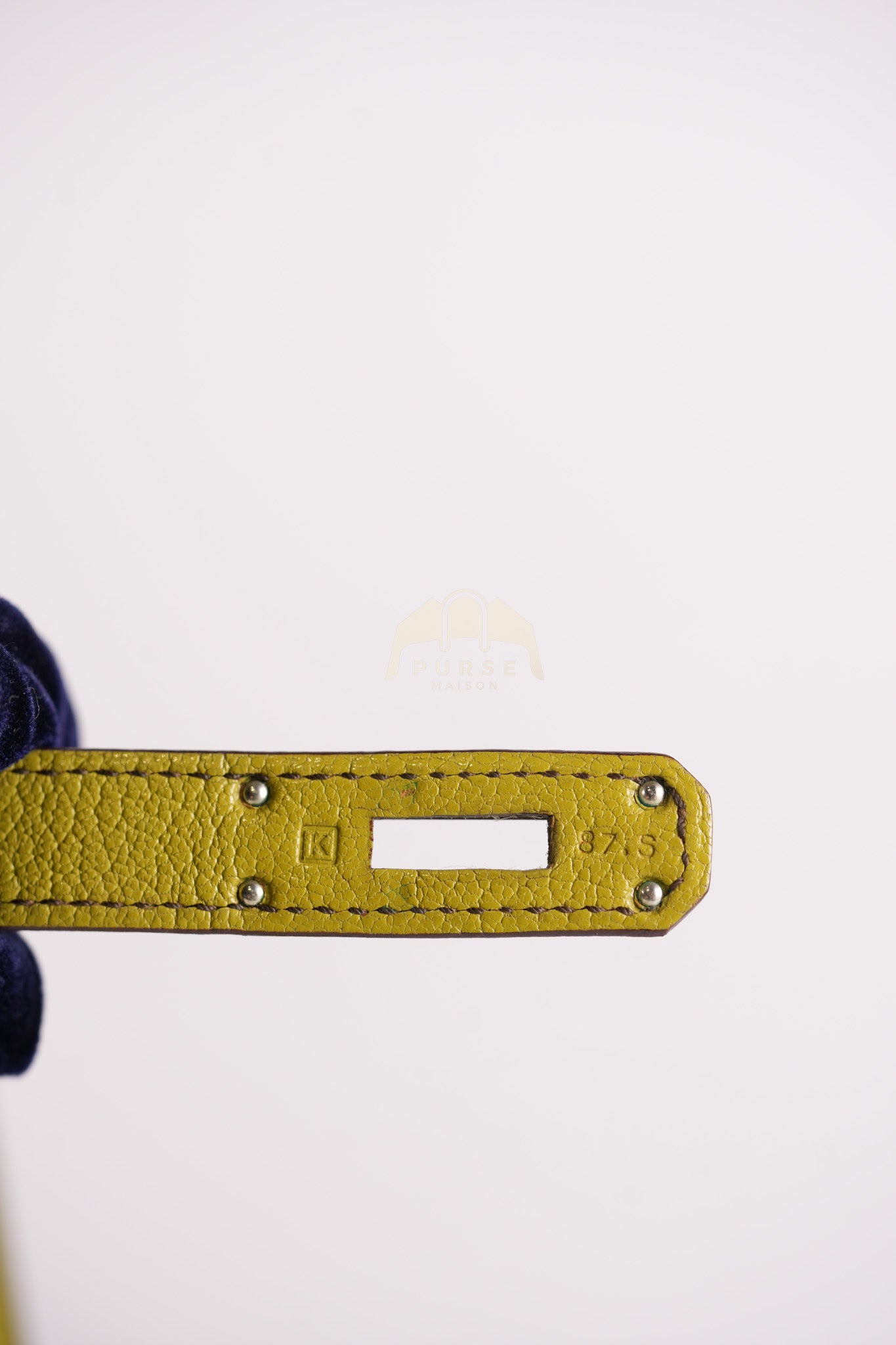 Kelly 32 Sellier Vert Anis Chevre Mysore in Palladium Hardware Stamp K Square (2007) | Purse Maison Luxury Bags Shop