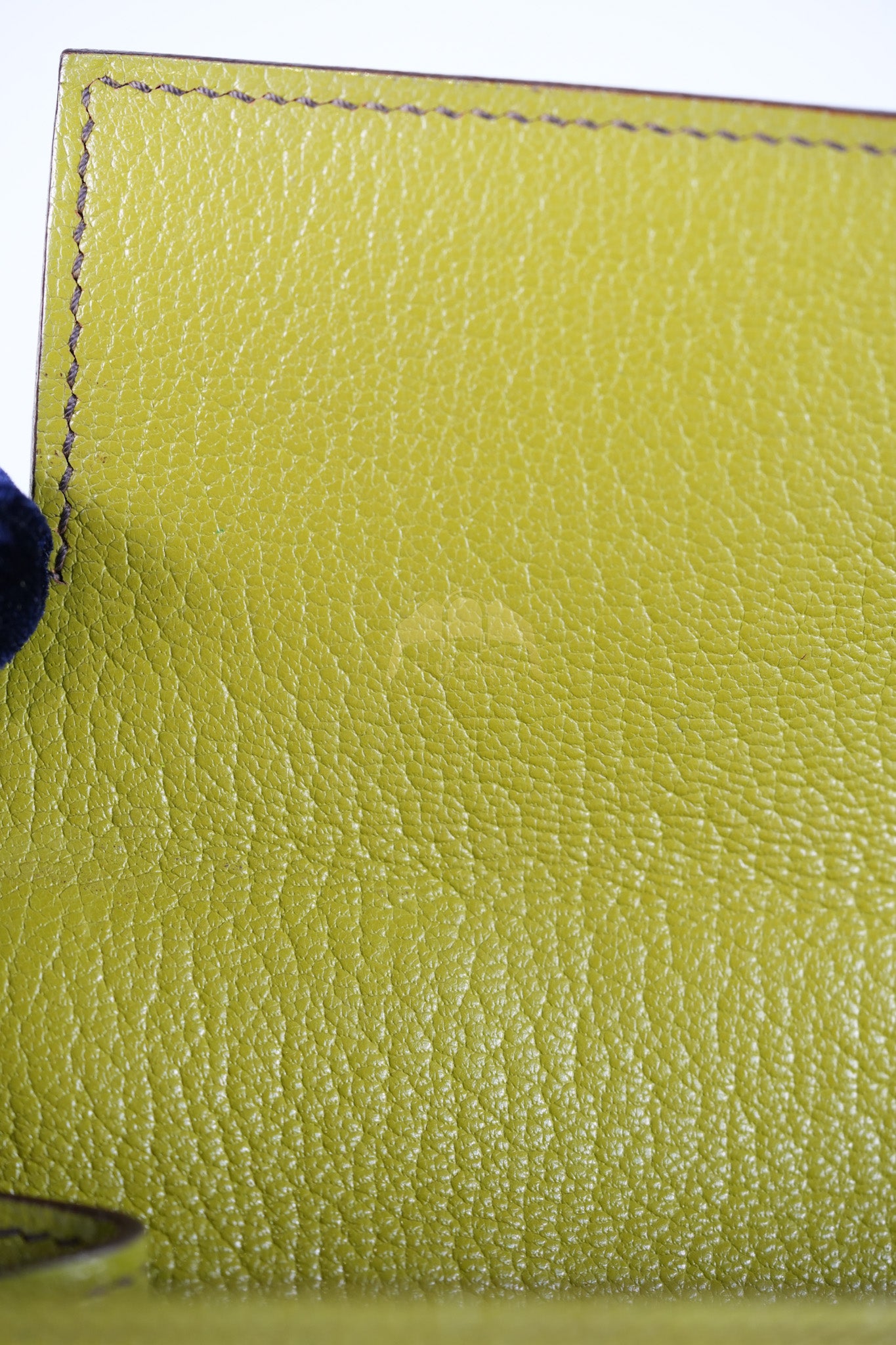 Kelly 32 Sellier Vert Anis Chevre Mysore in Palladium Hardware Stamp K Square (2007) | Purse Maison Luxury Bags Shop