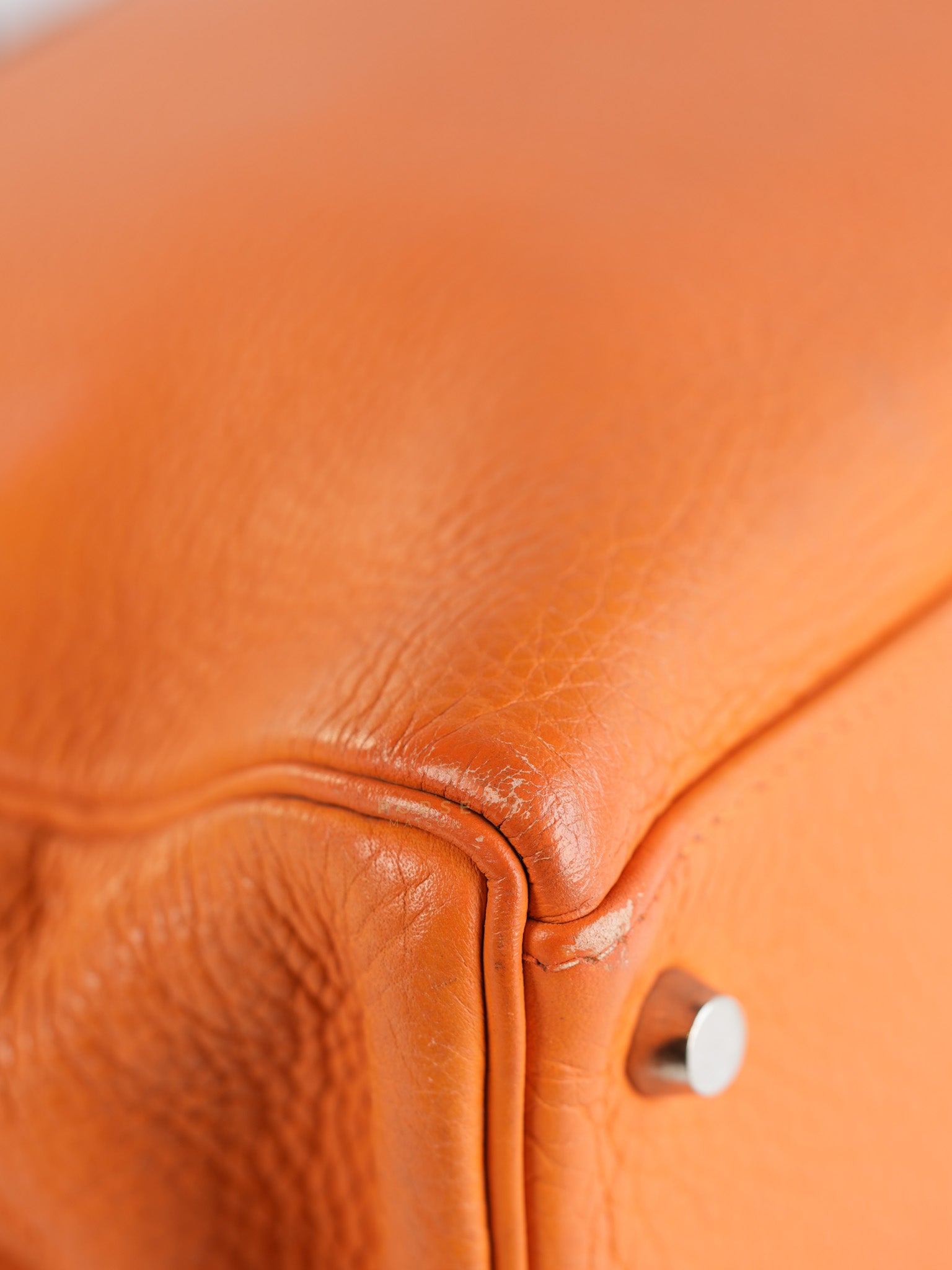 Kelly 32 Orange Clemence Leather Stamp F(2022) | Purse Maison Luxury Bags Shop