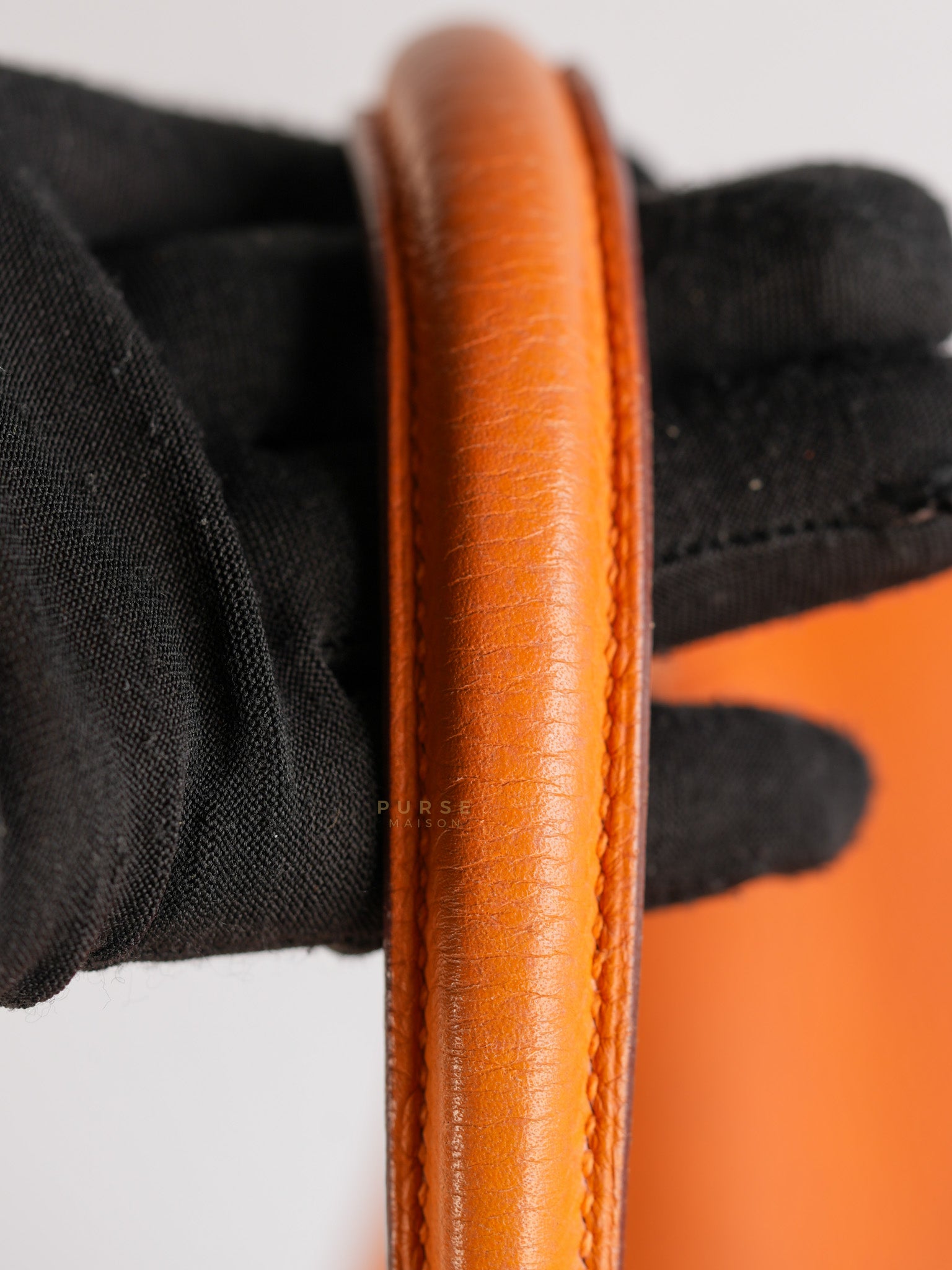 Kelly 32 Orange Clemence Leather Stamp F(2022) | Purse Maison Luxury Bags Shop