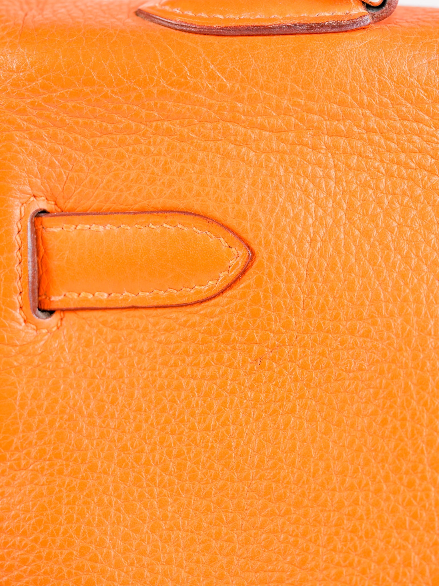 Kelly 32 Orange Clemence Leather Stamp F(2022) | Purse Maison Luxury Bags Shop