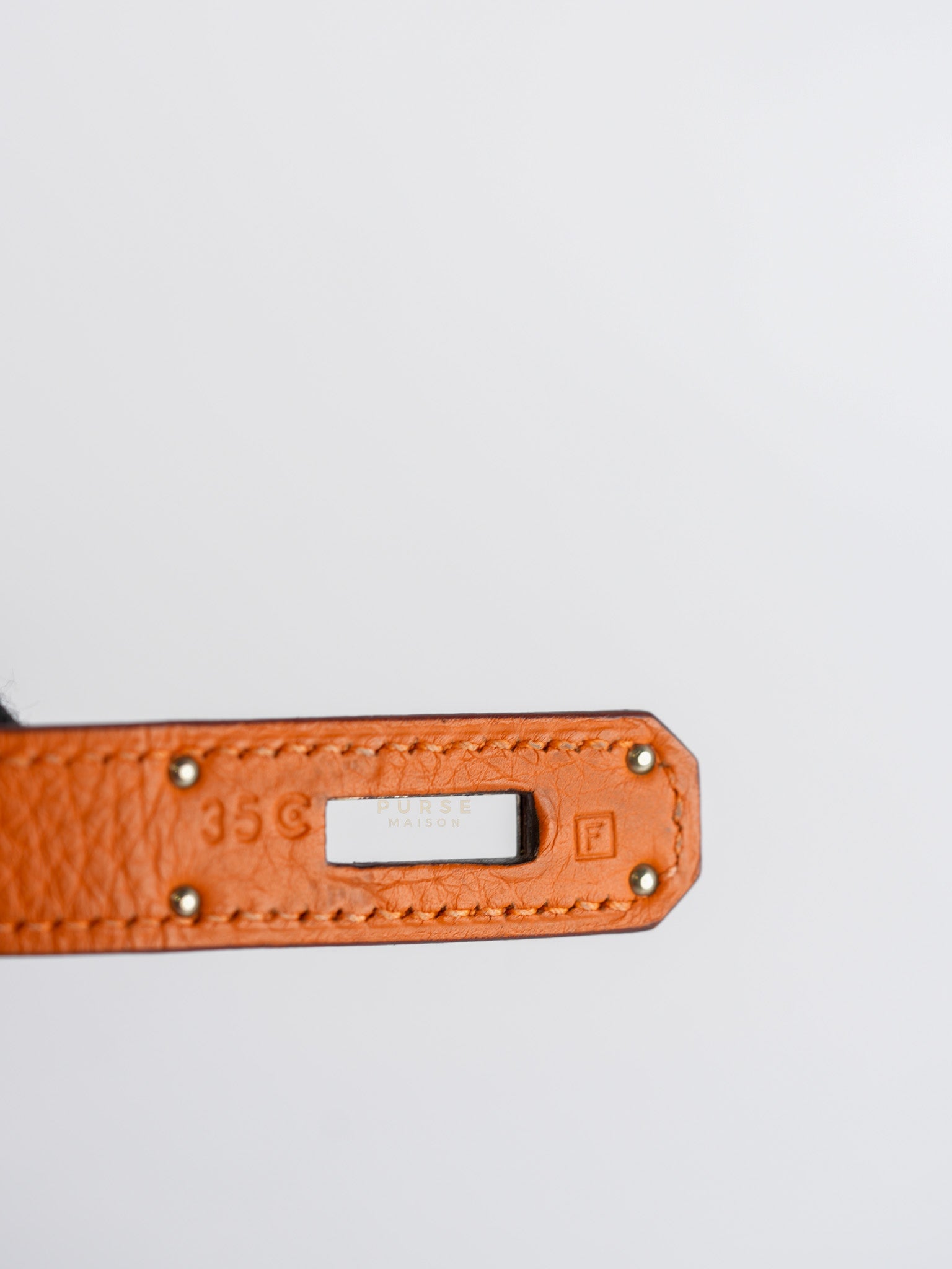 Kelly 32 Orange Clemence Leather Stamp F(2022) | Purse Maison Luxury Bags Shop