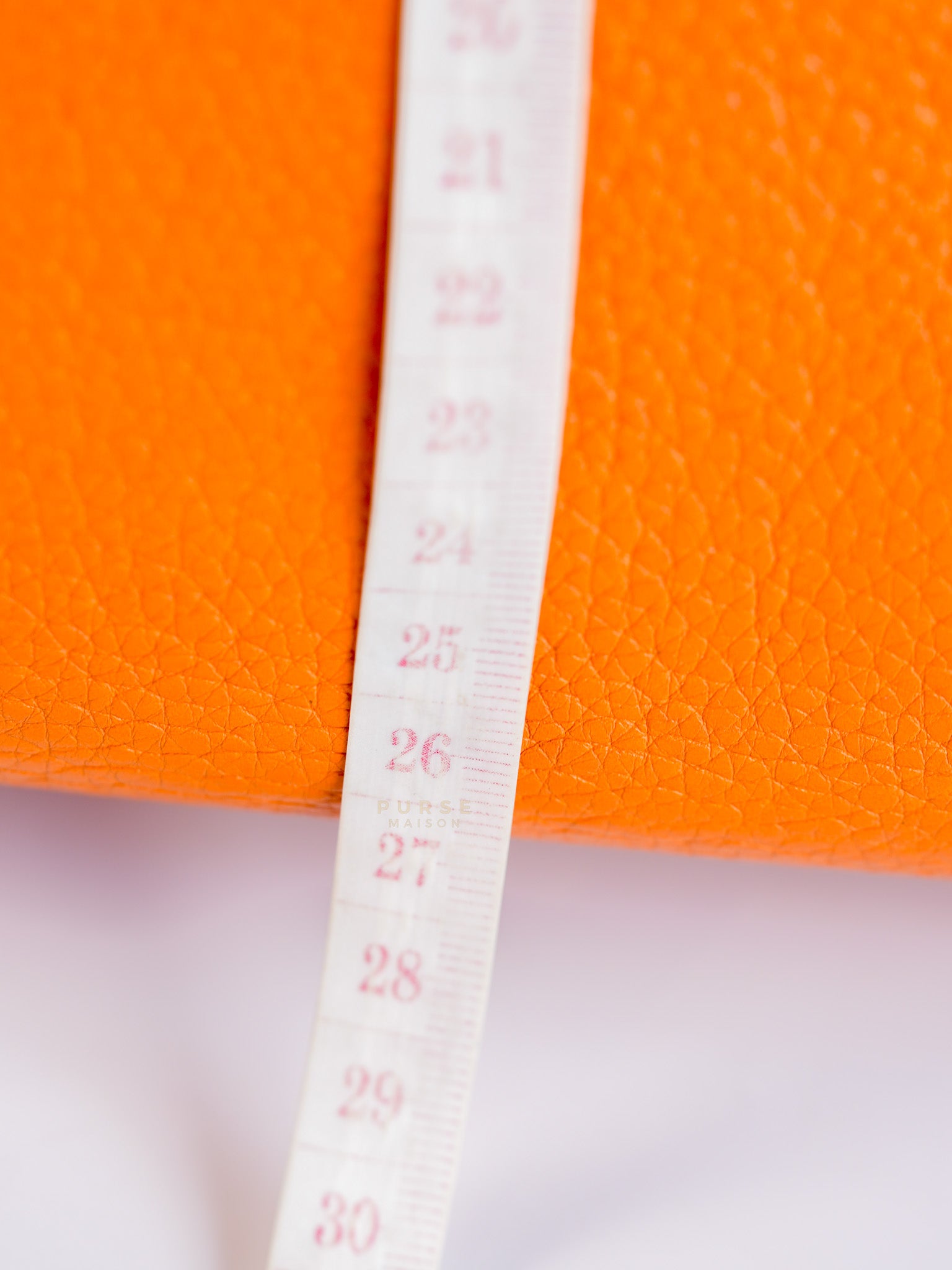 Kelly 32 Orange Clemence Leather Stamp F(2022) | Purse Maison Luxury Bags Shop