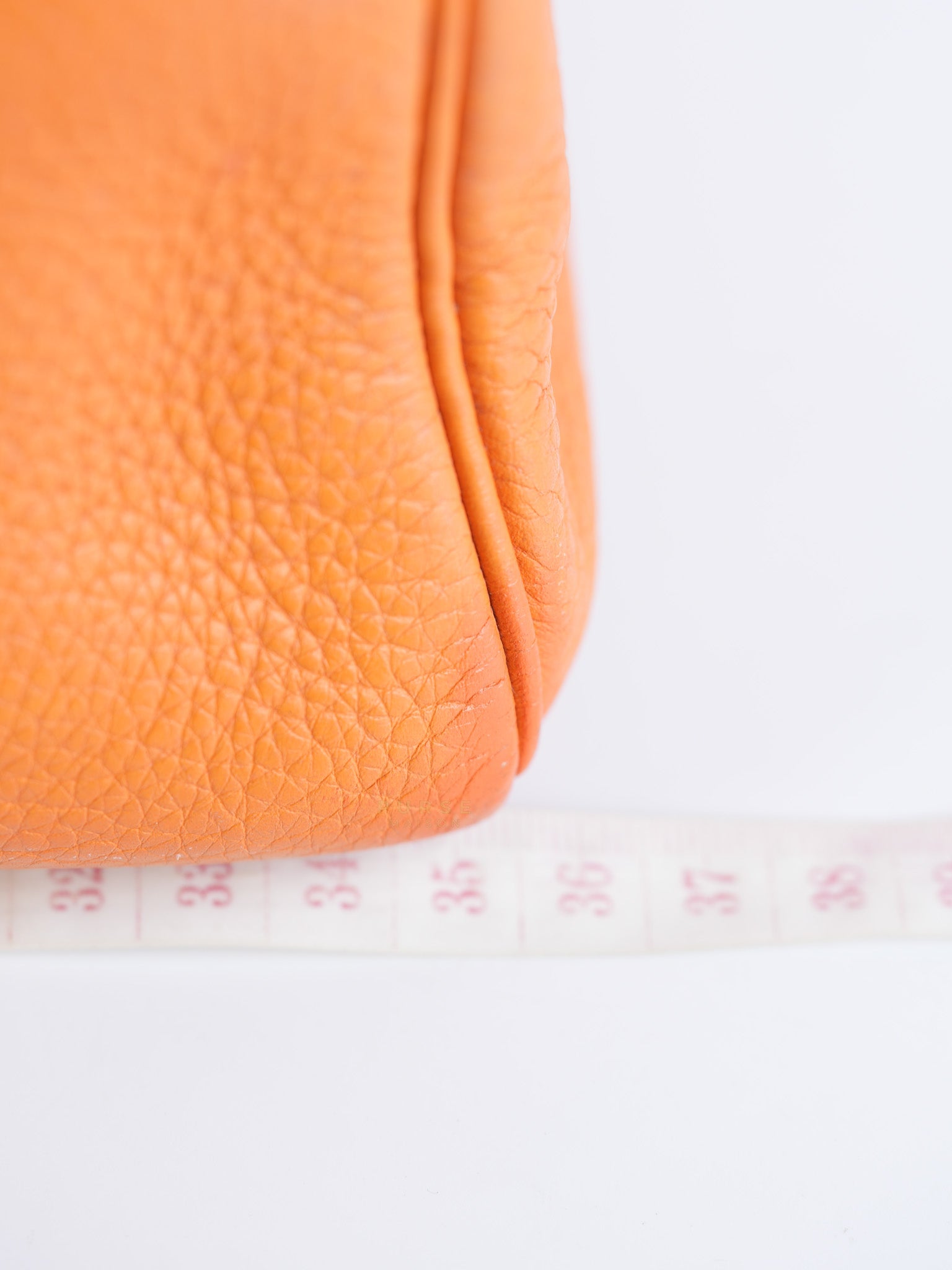 Kelly 32 Orange Clemence Leather Stamp F(2022) | Purse Maison Luxury Bags Shop