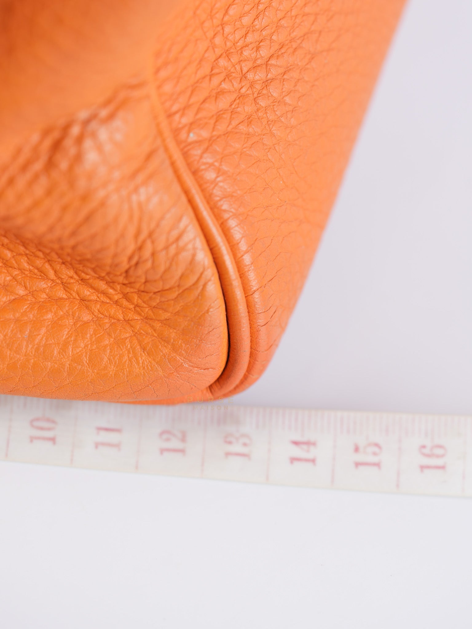 Kelly 32 Orange Clemence Leather Stamp F(2022) | Purse Maison Luxury Bags Shop