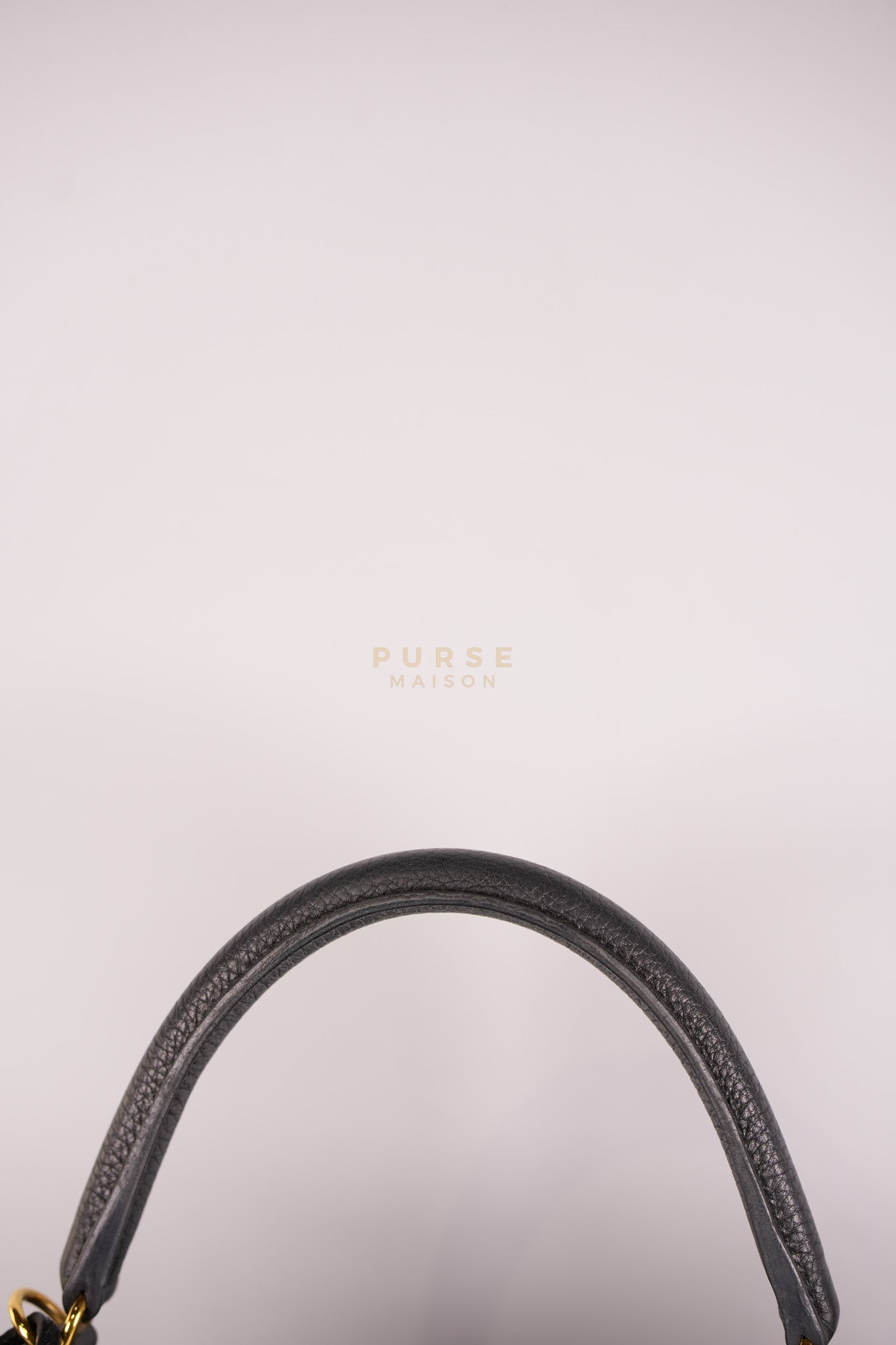 Kelly 35 Retourne Black in Togo Leather and Gold Hardware Stamp Square Q (2013) | Purse Maison Luxury Bags Shop