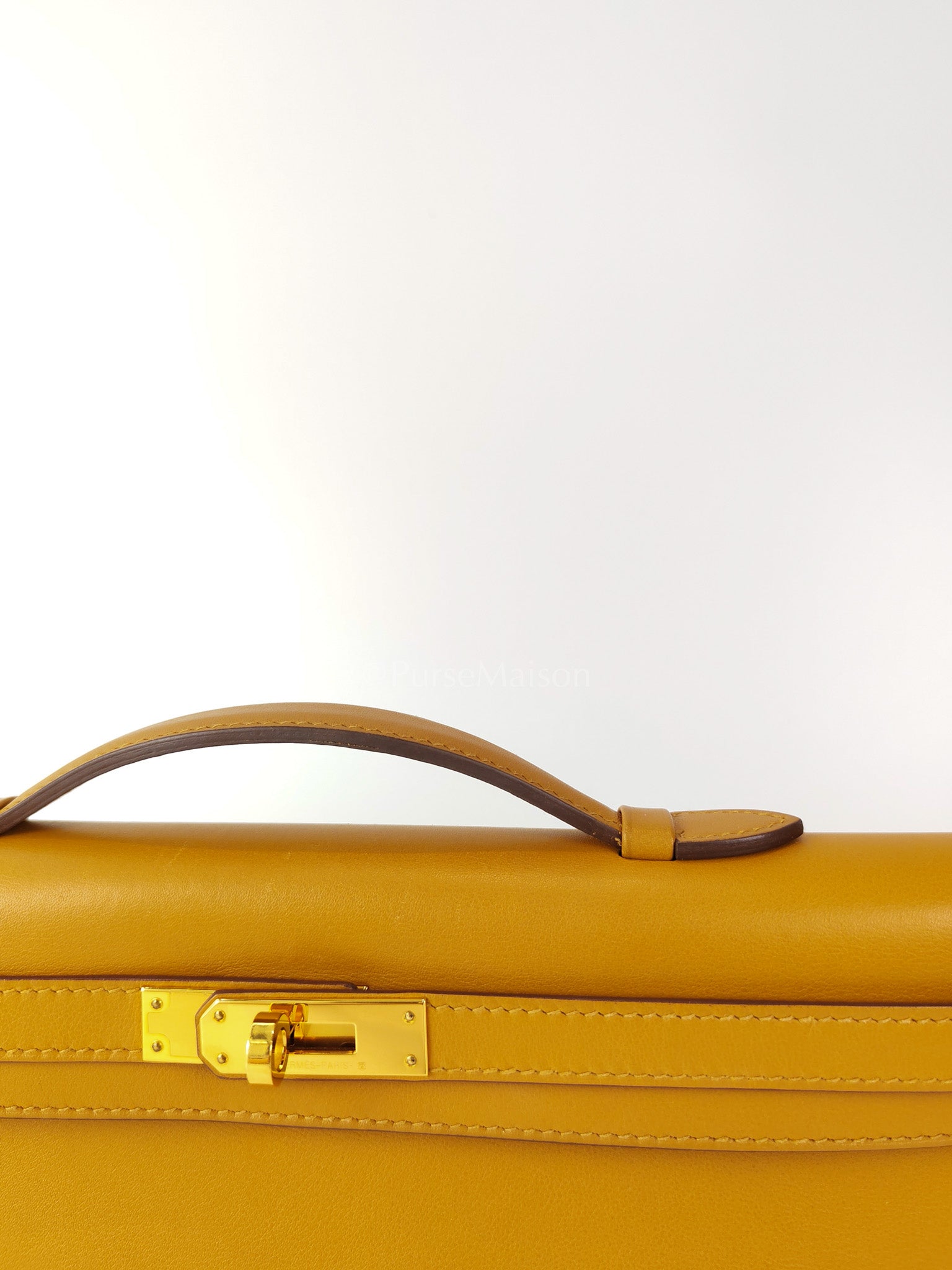 Kelly Cut Sesame Swift Leather and Gold Hardware Stamp Y (2020) | Purse Maison Luxury Bags Shop