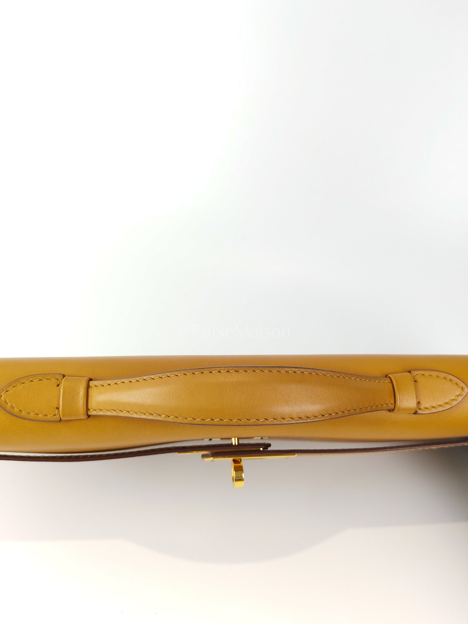 Kelly Cut Sesame Swift Leather and Gold Hardware Stamp Y (2020) | Purse Maison Luxury Bags Shop