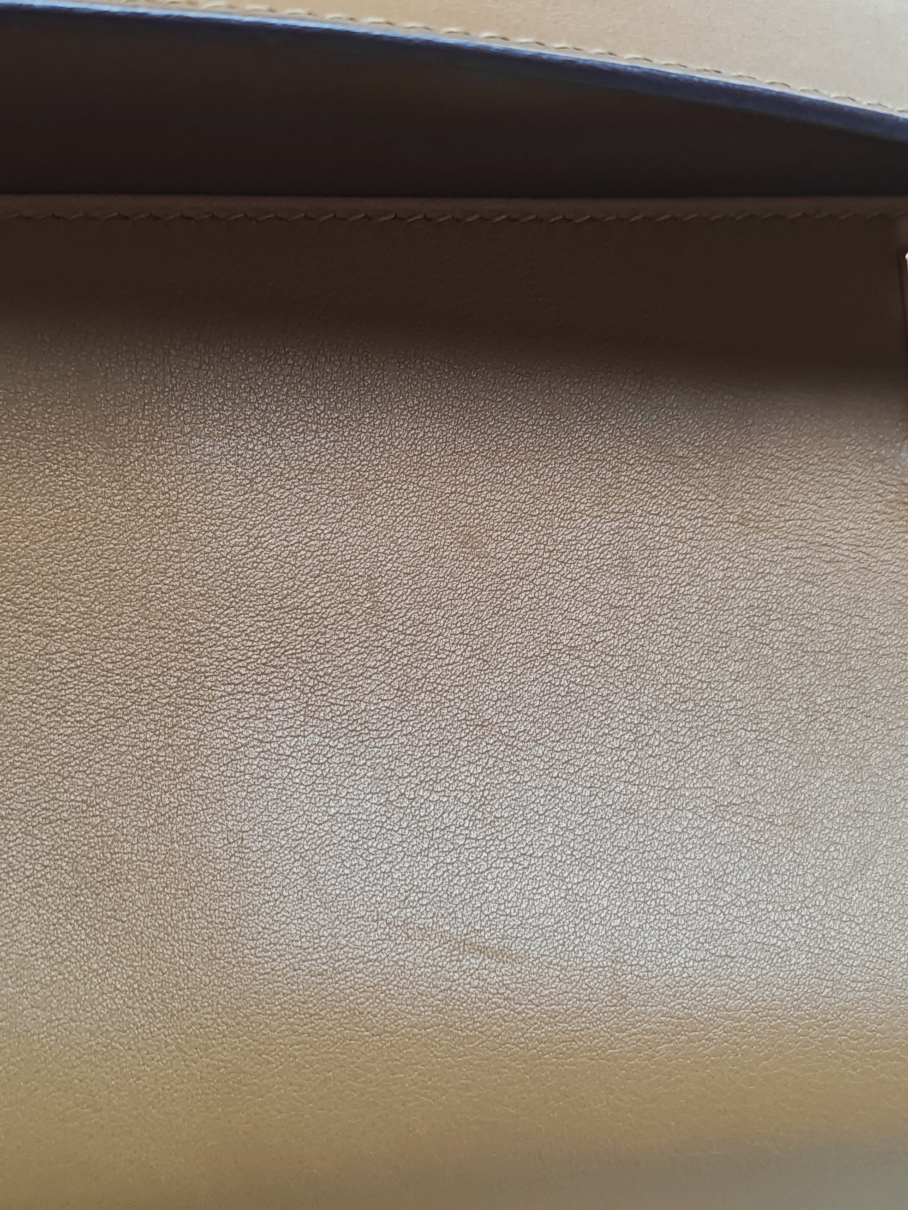 Kelly Cut Sesame Swift Leather and Gold Hardware Stamp Y (2020) | Purse Maison Luxury Bags Shop