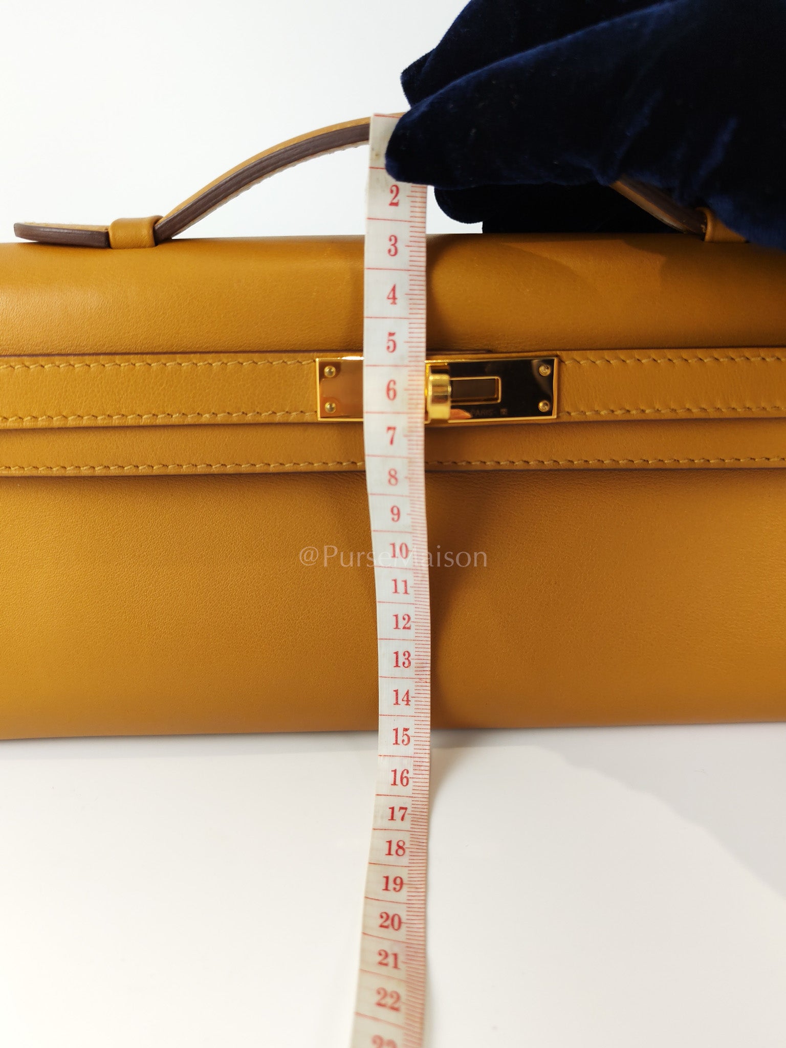 Kelly Cut Sesame Swift Leather and Gold Hardware Stamp Y (2020) | Purse Maison Luxury Bags Shop