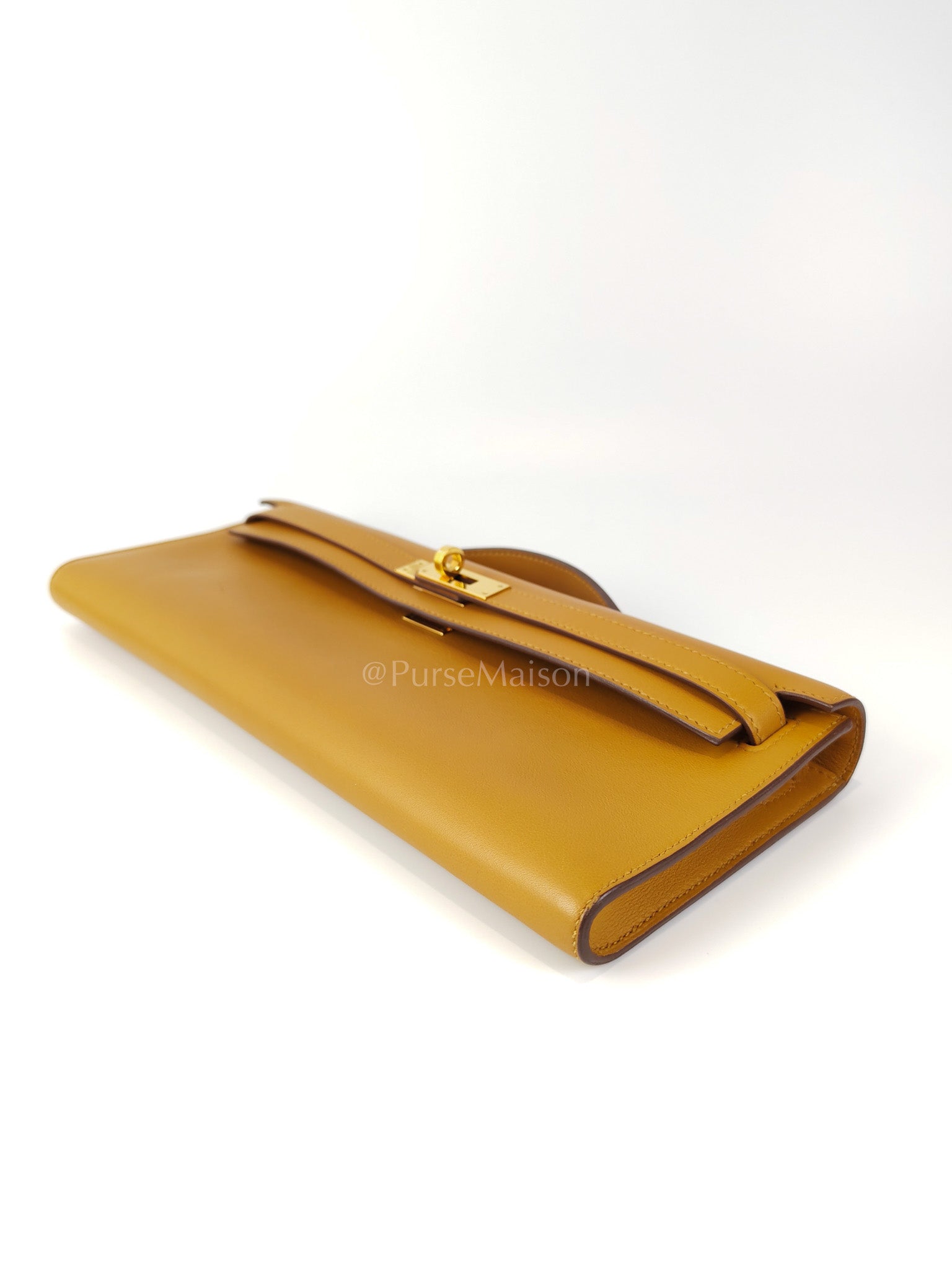 Kelly Cut Sesame Swift Leather and Gold Hardware Stamp Y (2020) | Purse Maison Luxury Bags Shop