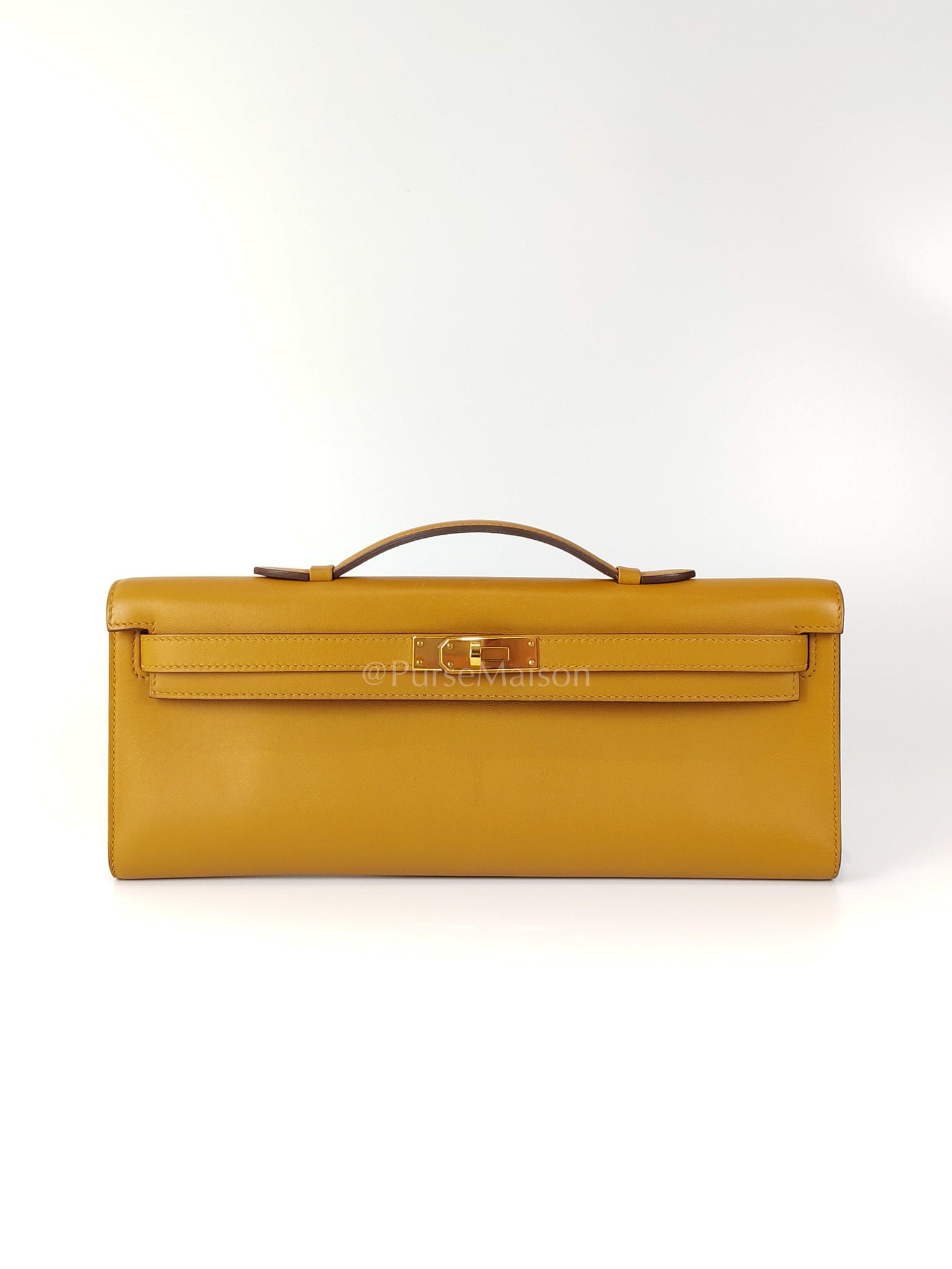 Kelly Cut Sesame Swift Leather and Gold Hardware Stamp Y (2020) | Purse Maison Luxury Bags Shop