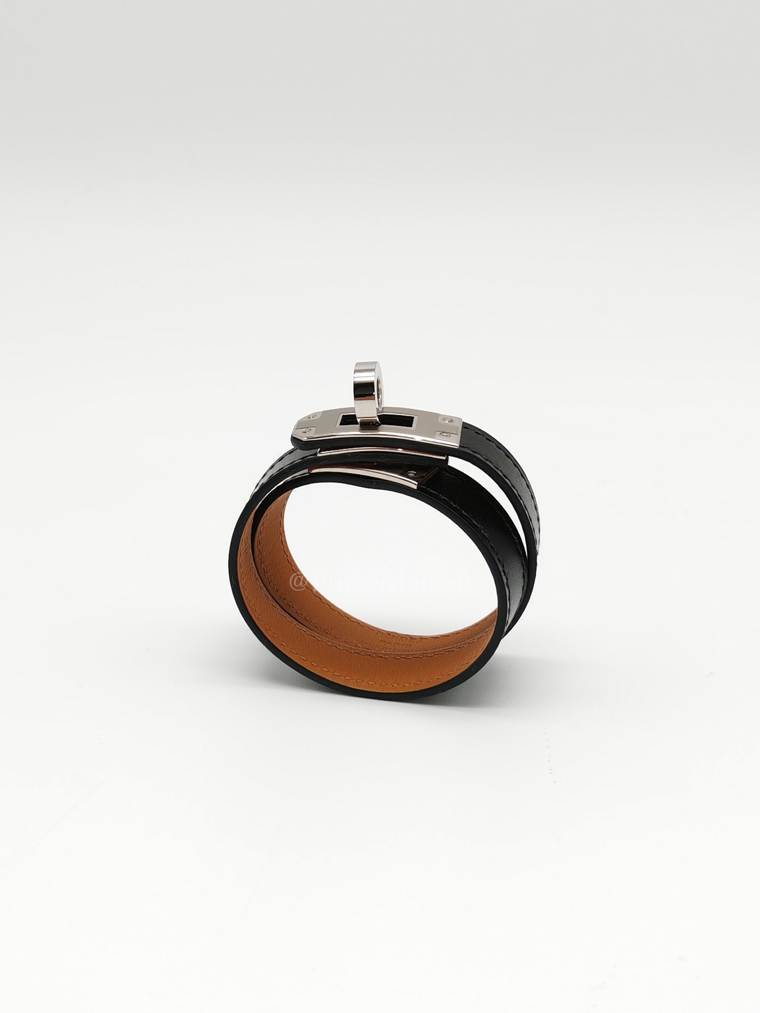Kelly Double Tour Bracelet in Black Palladium Hardware Stamp B (2023) | Purse Maison Luxury Bags Shop
