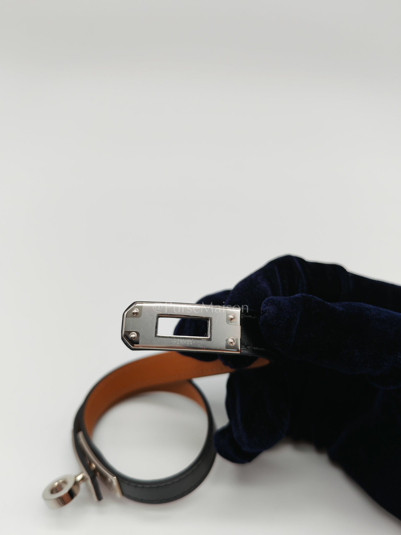 Kelly Double Tour Bracelet in Black Palladium Hardware Stamp B (2023) | Purse Maison Luxury Bags Shop