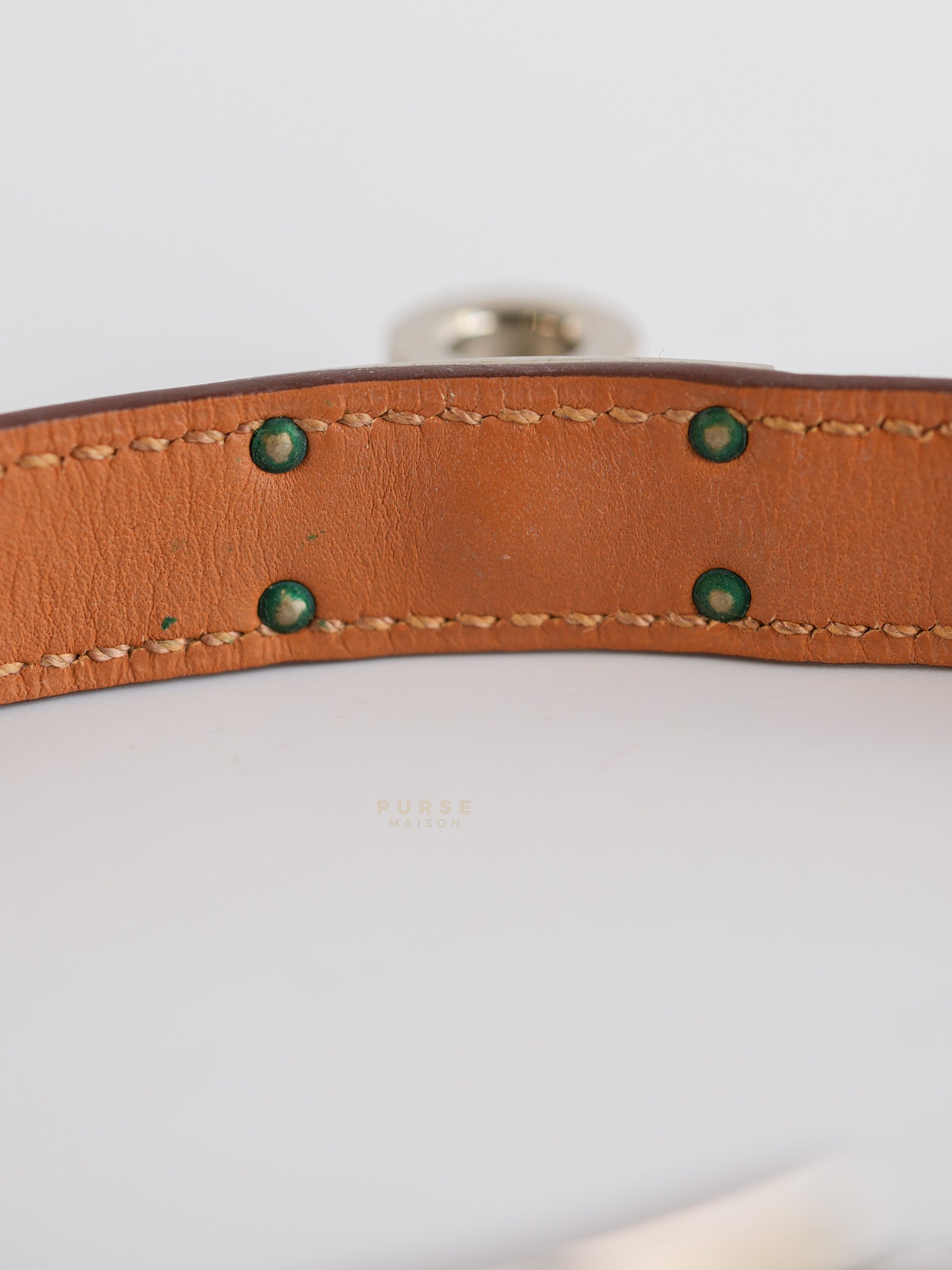 Kelly Double Tour Bracelet Palladium Hardware Stamp Square R | Purse Maison Luxury Bags Shop