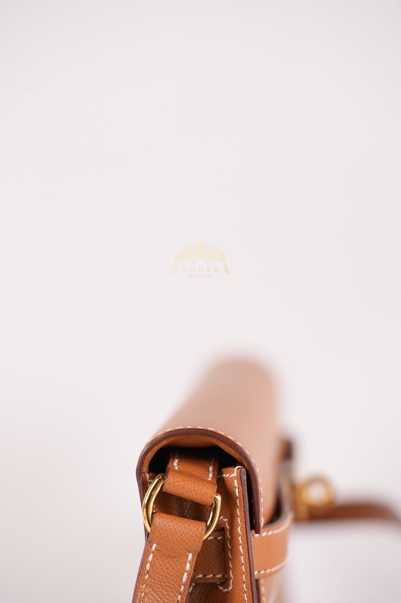 Kelly Elan in Gold in Veau Madame Leather and Gold Hardware Stamp B (2023) | Purse Maison Luxury Bags Shop