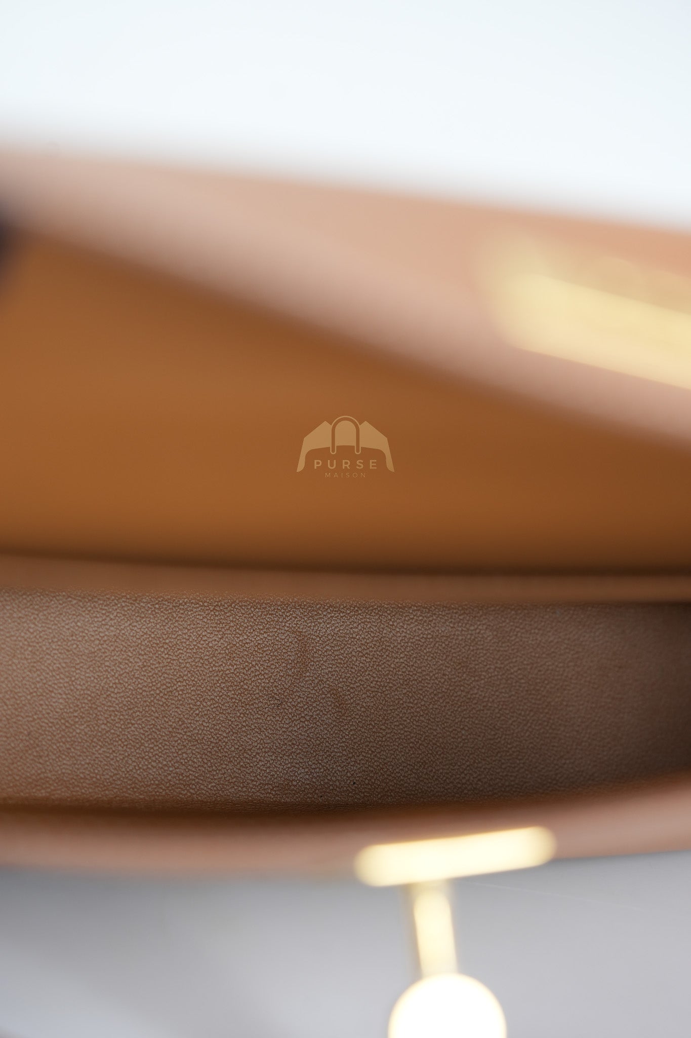 Kelly Elan in Gold in Veau Madame Leather and Gold Hardware Stamp B (2023) | Purse Maison Luxury Bags Shop