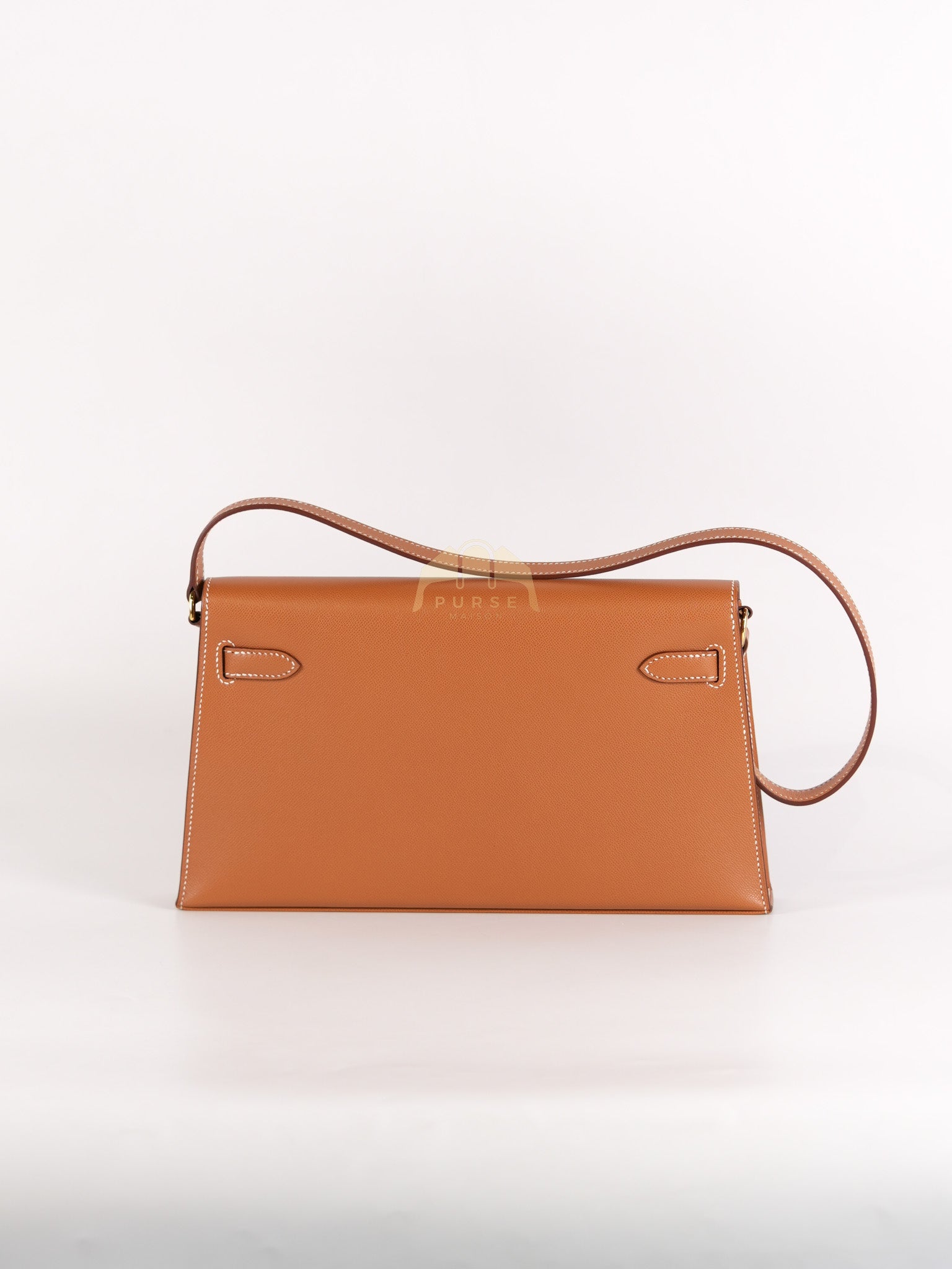 Kelly Elan in Gold in Veau Madame Leather and Gold Hardware Stamp B (2023) | Purse Maison Luxury Bags Shop