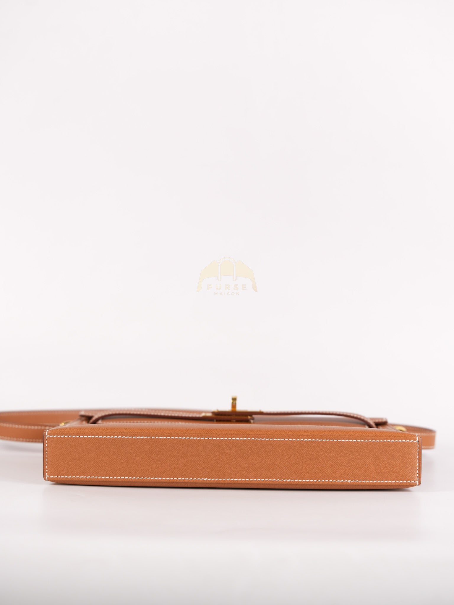 Kelly Elan in Gold in Veau Madame Leather and Gold Hardware Stamp B (2023) | Purse Maison Luxury Bags Shop