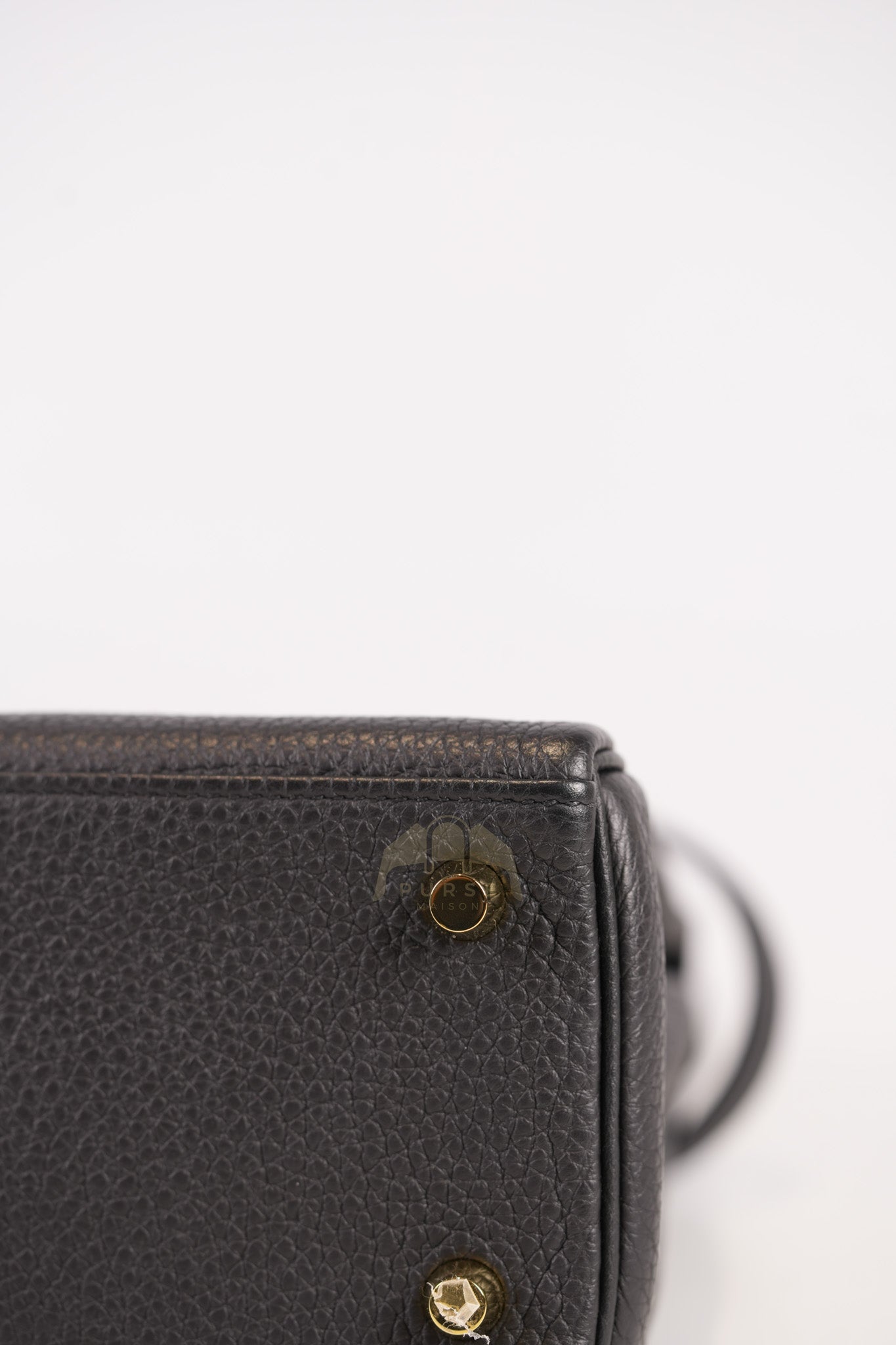 Kelly II 25 Retourne in Noir Togo Leather & Gold Hardware Stamp Y(2020) | Purse Maison Luxury Bags Shop